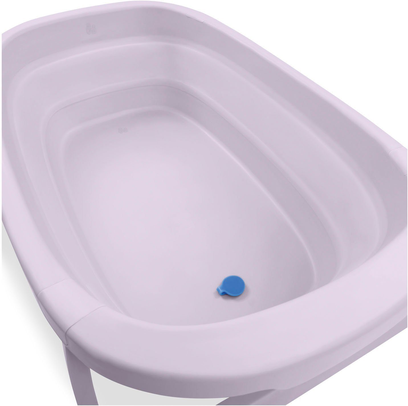 Hauck Babybadje Wash N Fold M, Lavender Vouwbad met watertemperatuurmeting aan de afvoerstop