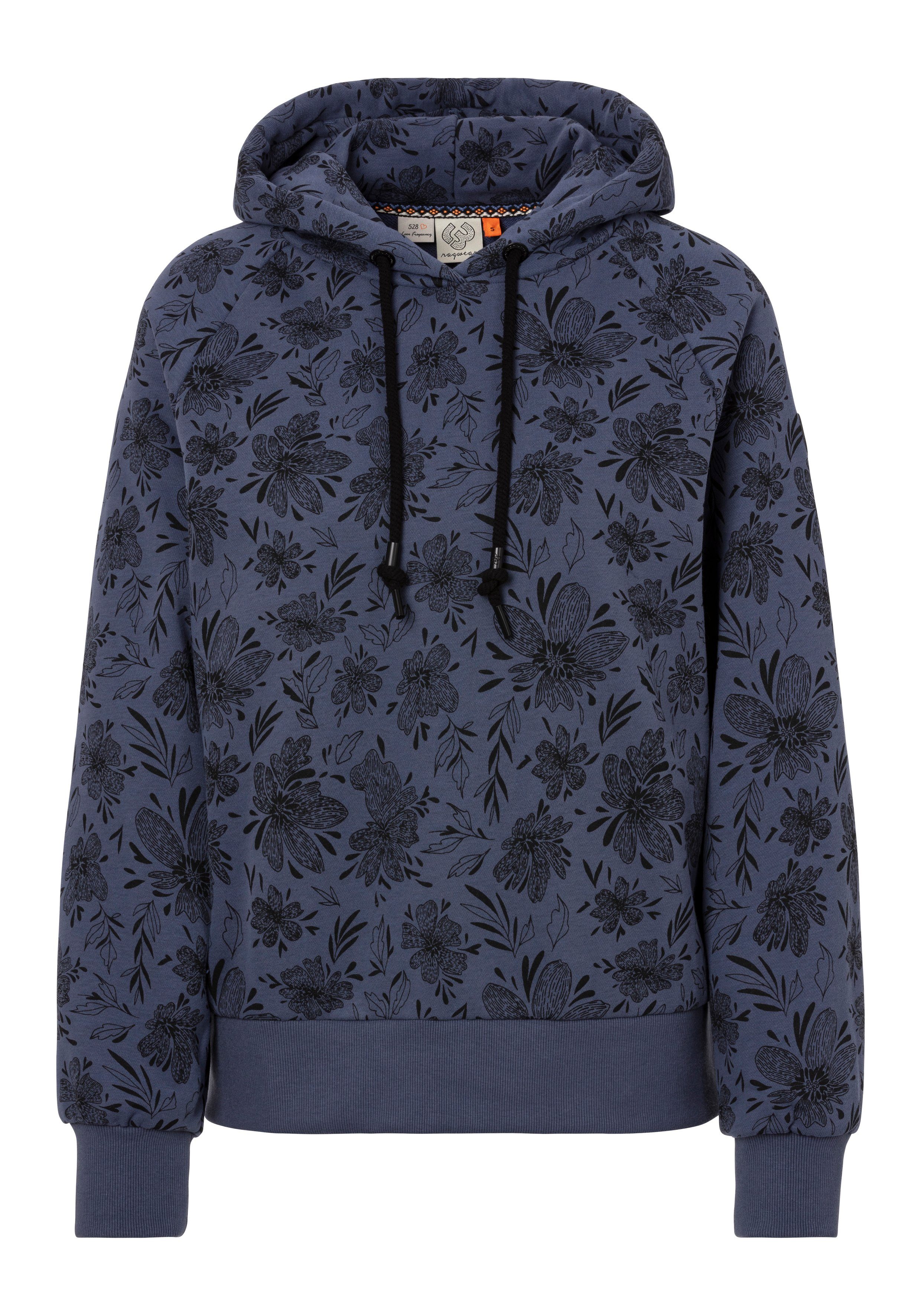 Ragwear Hoodie Duurzaam sweatshirt TONNA SPRING van  (Met all-over bloemenprint en capuchon met trekkoord)