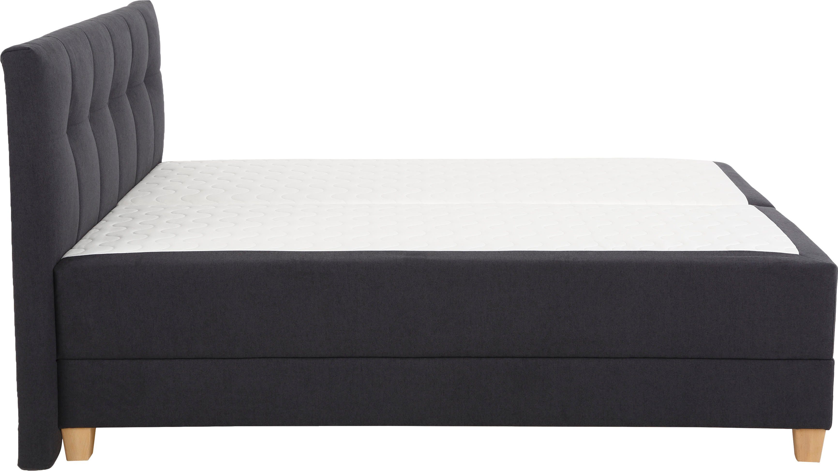 Home affaire Boxspring Lonrai in h2, h3 & h4 en xxl - verlengde 220 cm kiesbaar, incl. topper