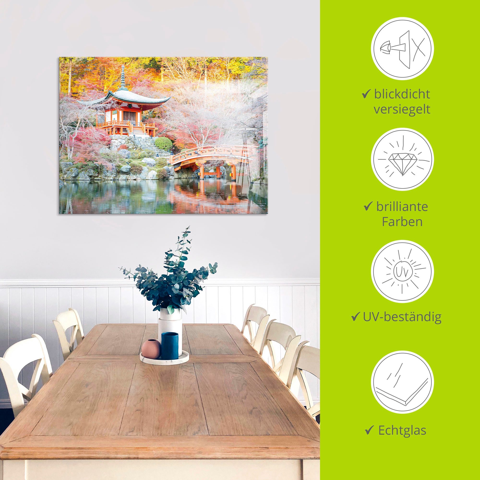 Artland Print op glas Shingo boeddistische tempel