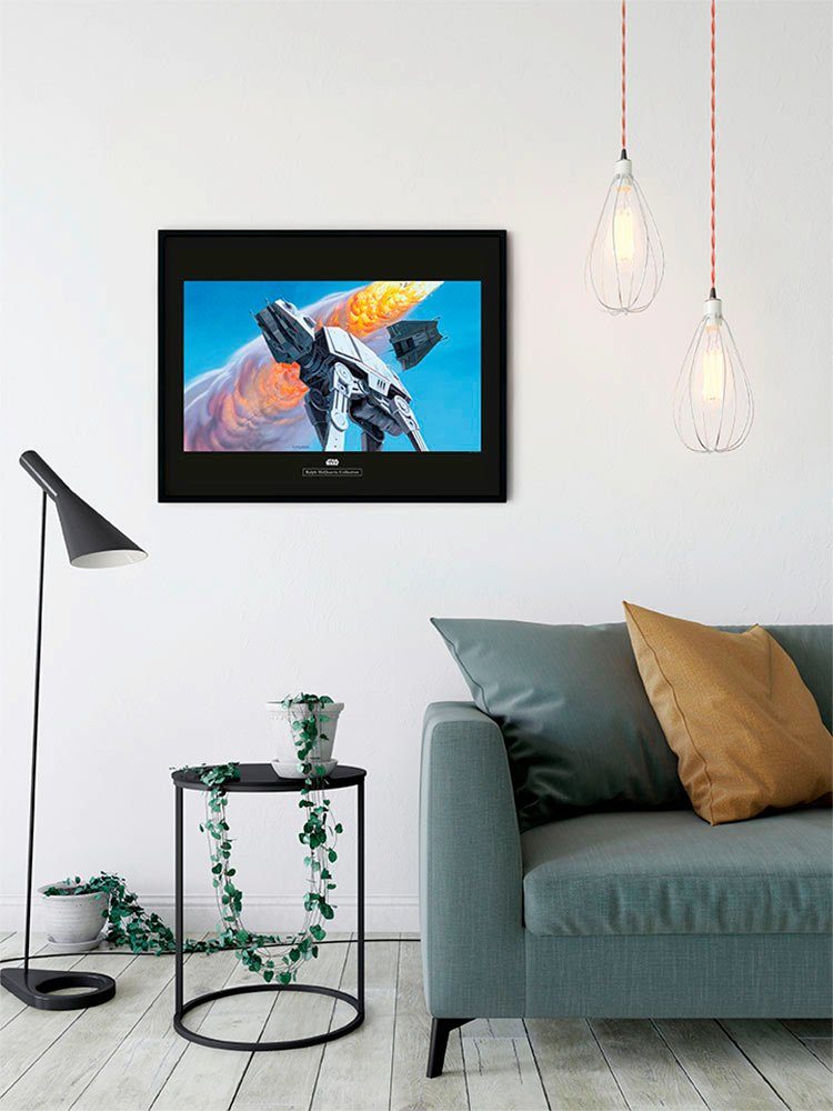 Komar Wanddecoratie Star Wars Classic RMQ Hoth Battle AT-AT Wanddecoratie voor de kinderkamer - zonder lijst (1 stuk)