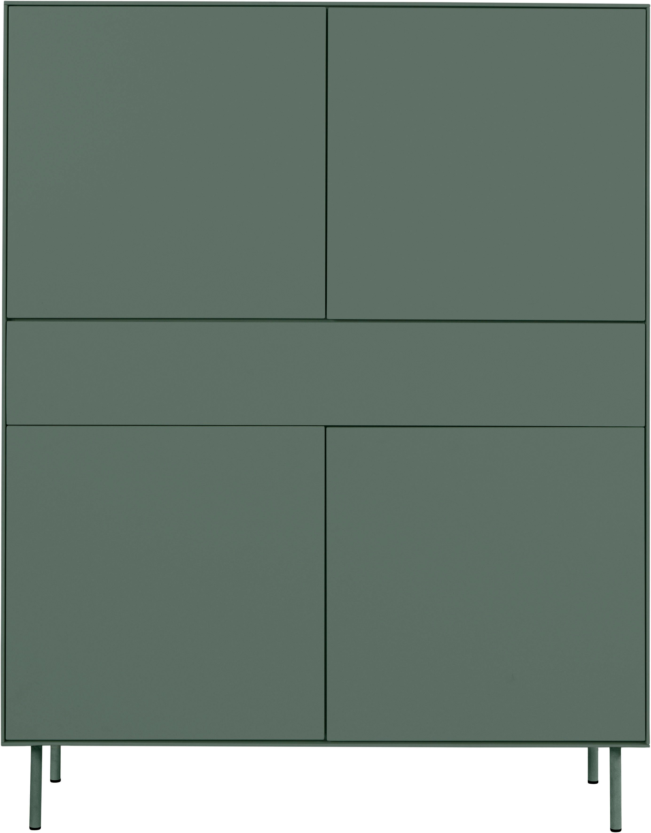 LeGer Home by Lena Gercke Highboard Essentials Hoogte: 144 cm, MDF gelakt, push-to-open functie