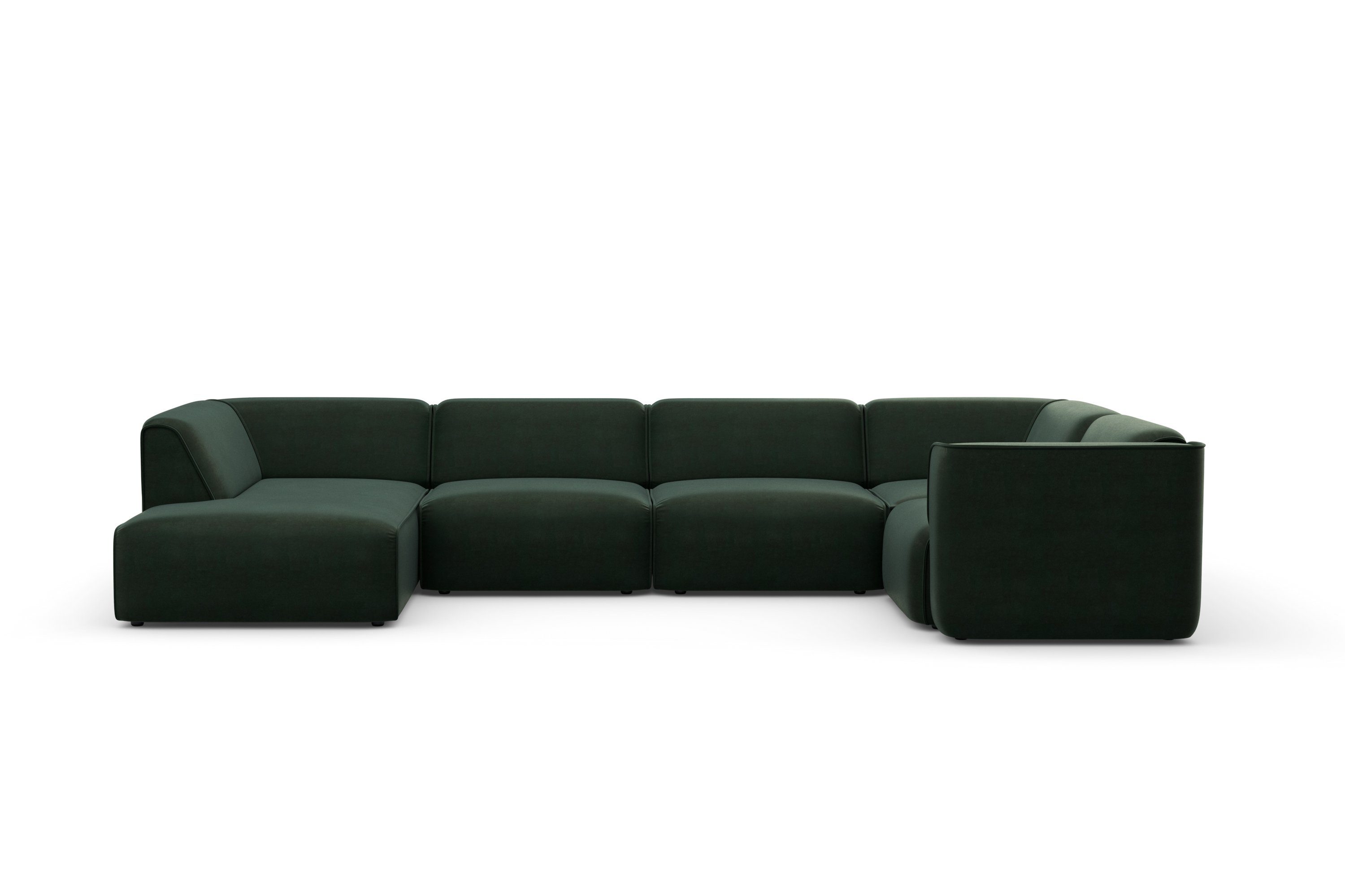 RAUM.ID Zithoek Merid U-vorm, altijd uitbreidbaar met modules, B/D/H: 367/206/70 cm