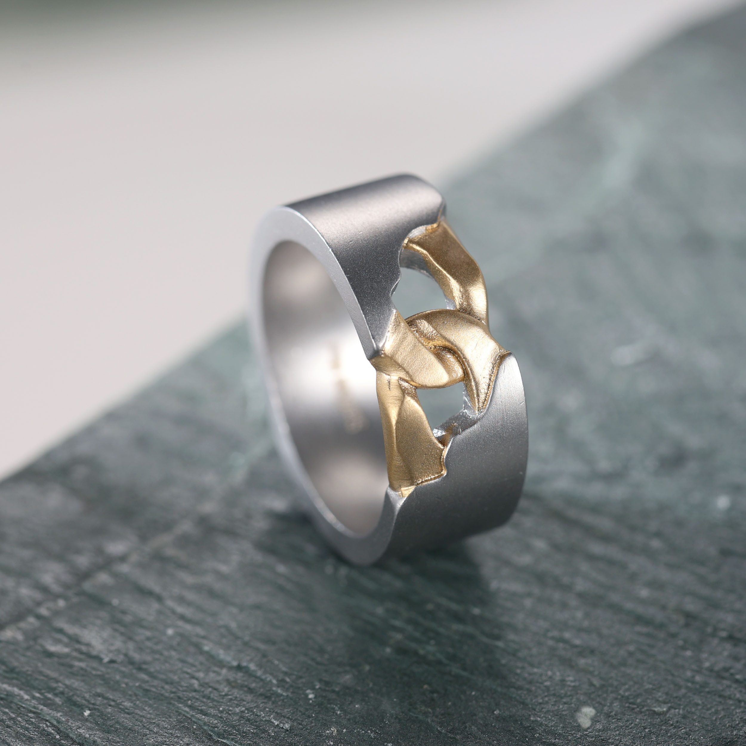 Firetti Ring Sieraad cadeau roestvrij staal ring dames heren schakelketting vintage
