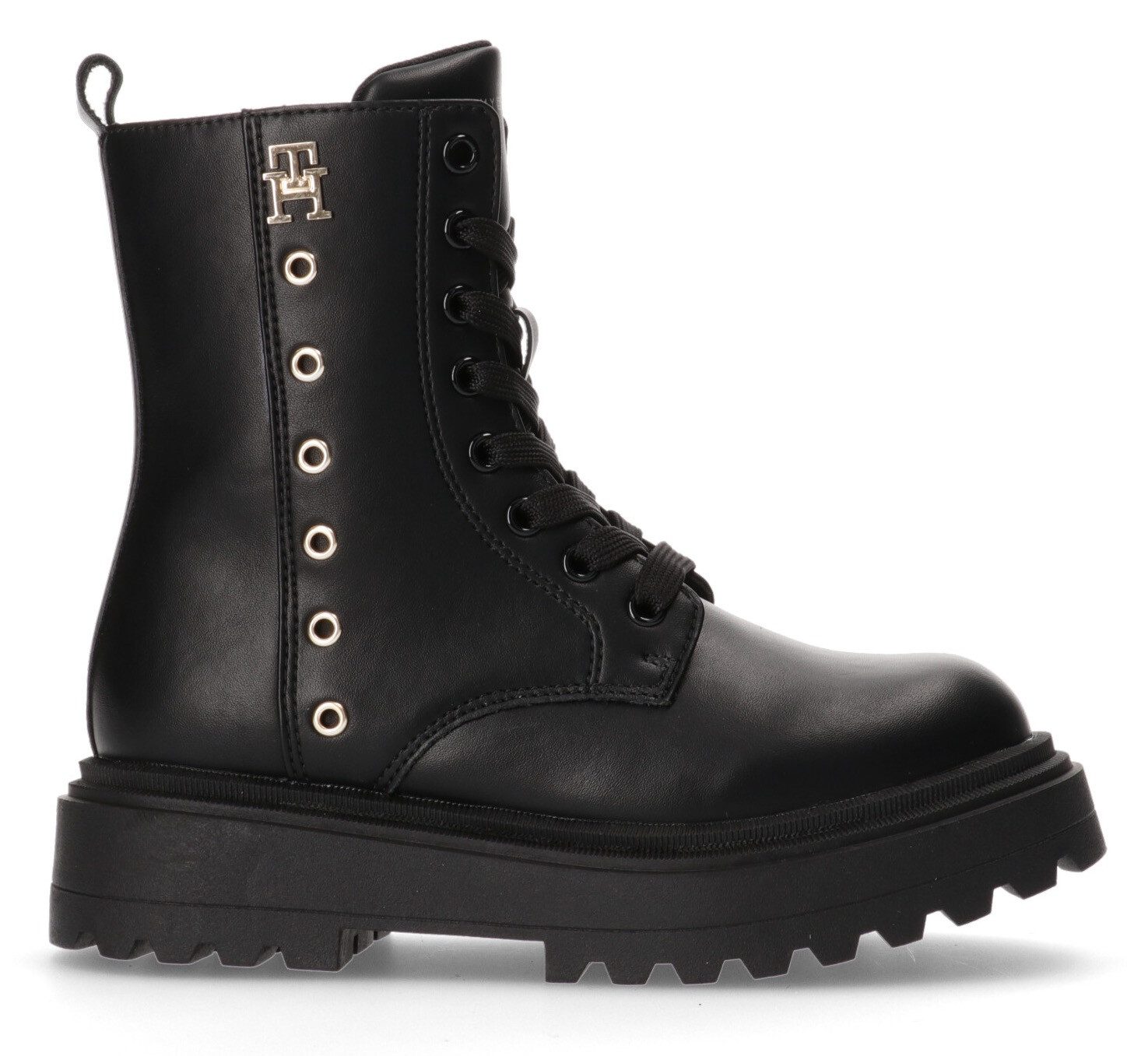 Tommy Hilfiger Veterschoenen Chunky boots, plateau laarzen, veterschoen met studs