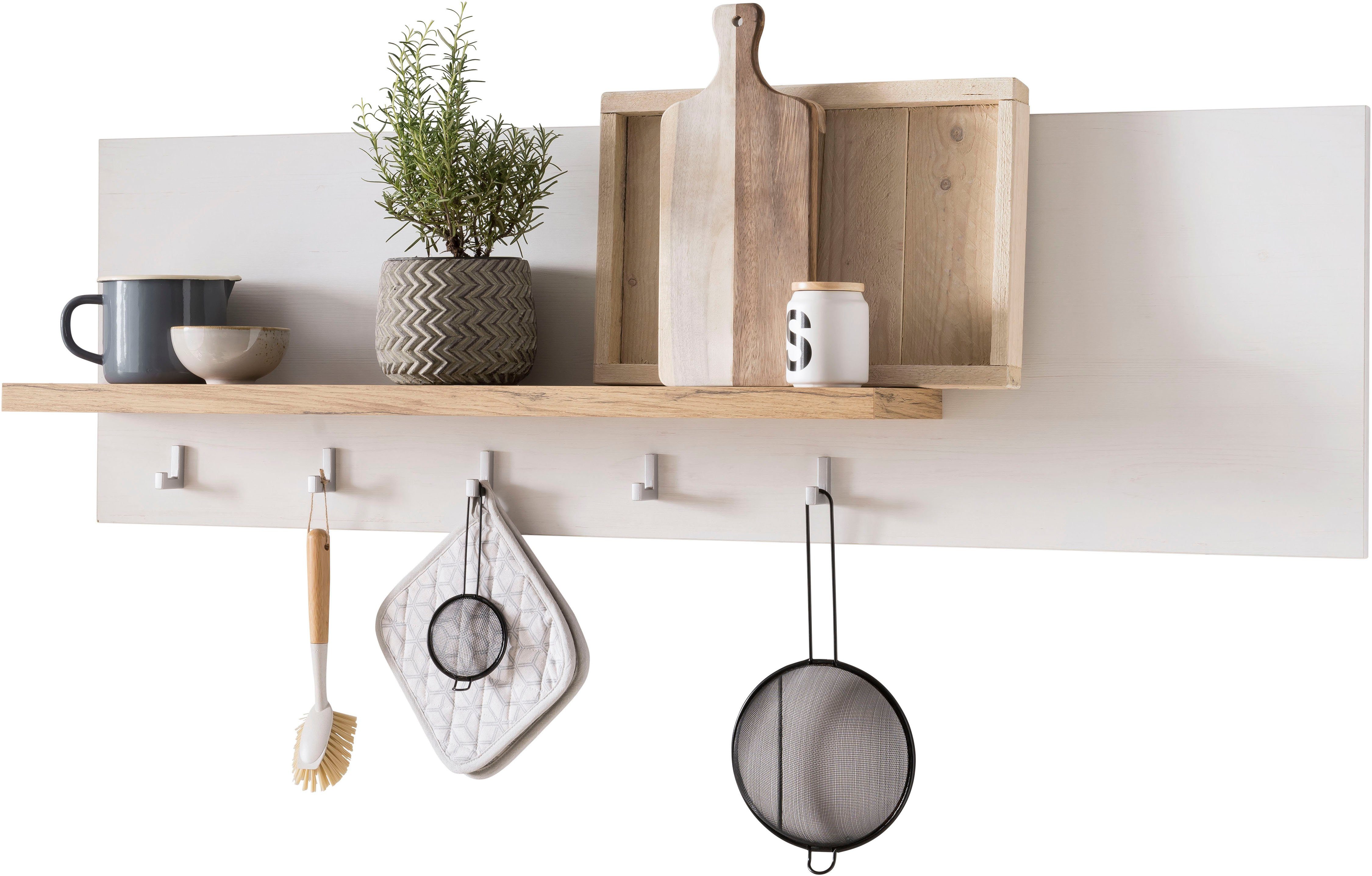 Kochstation Wandplank KS-Westminster Breedte 130 cm, met 5 haken, exclusief by Otto