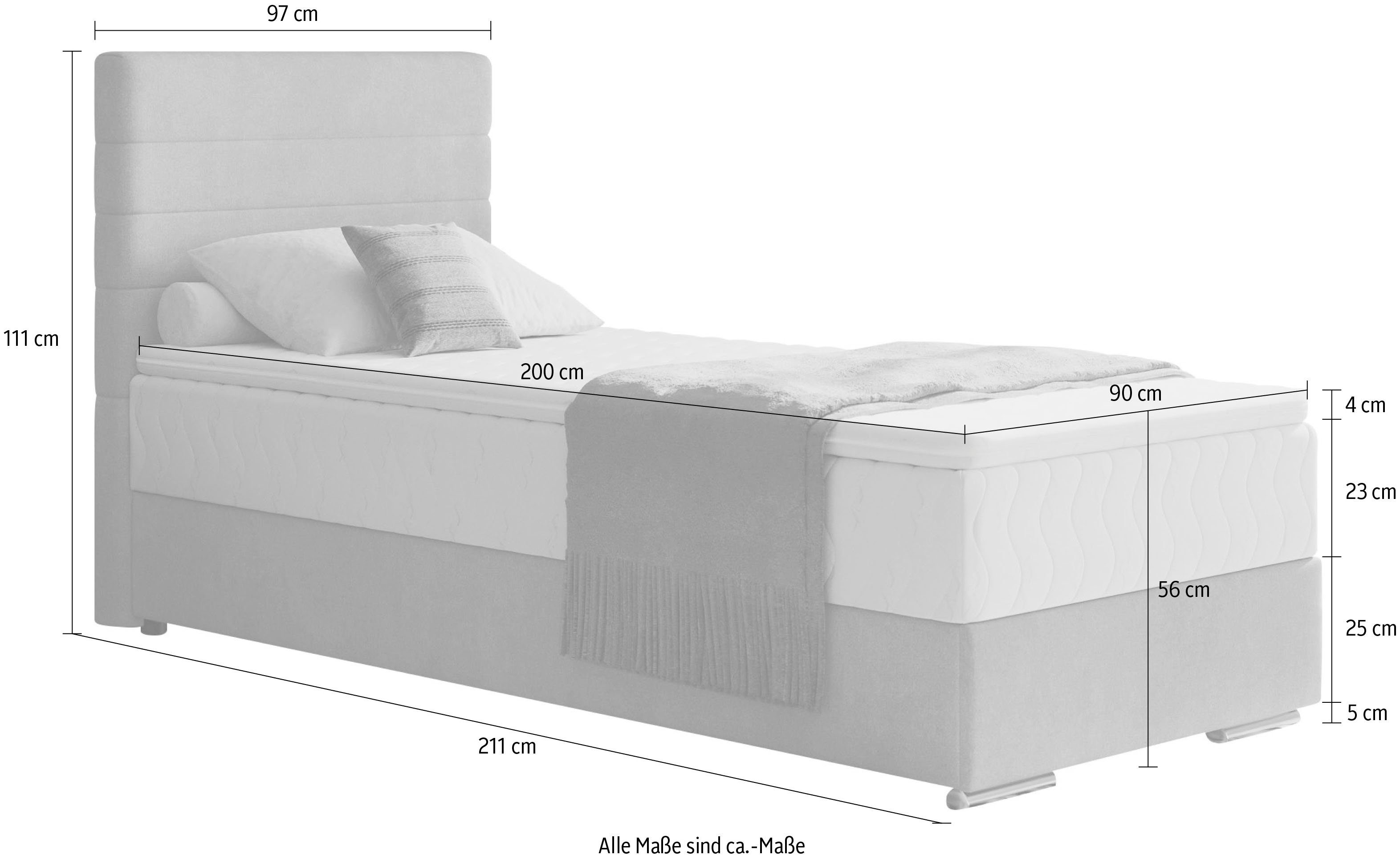 Mr. Couch Boxspring Stratus 2 incl. matrassen en bedlades