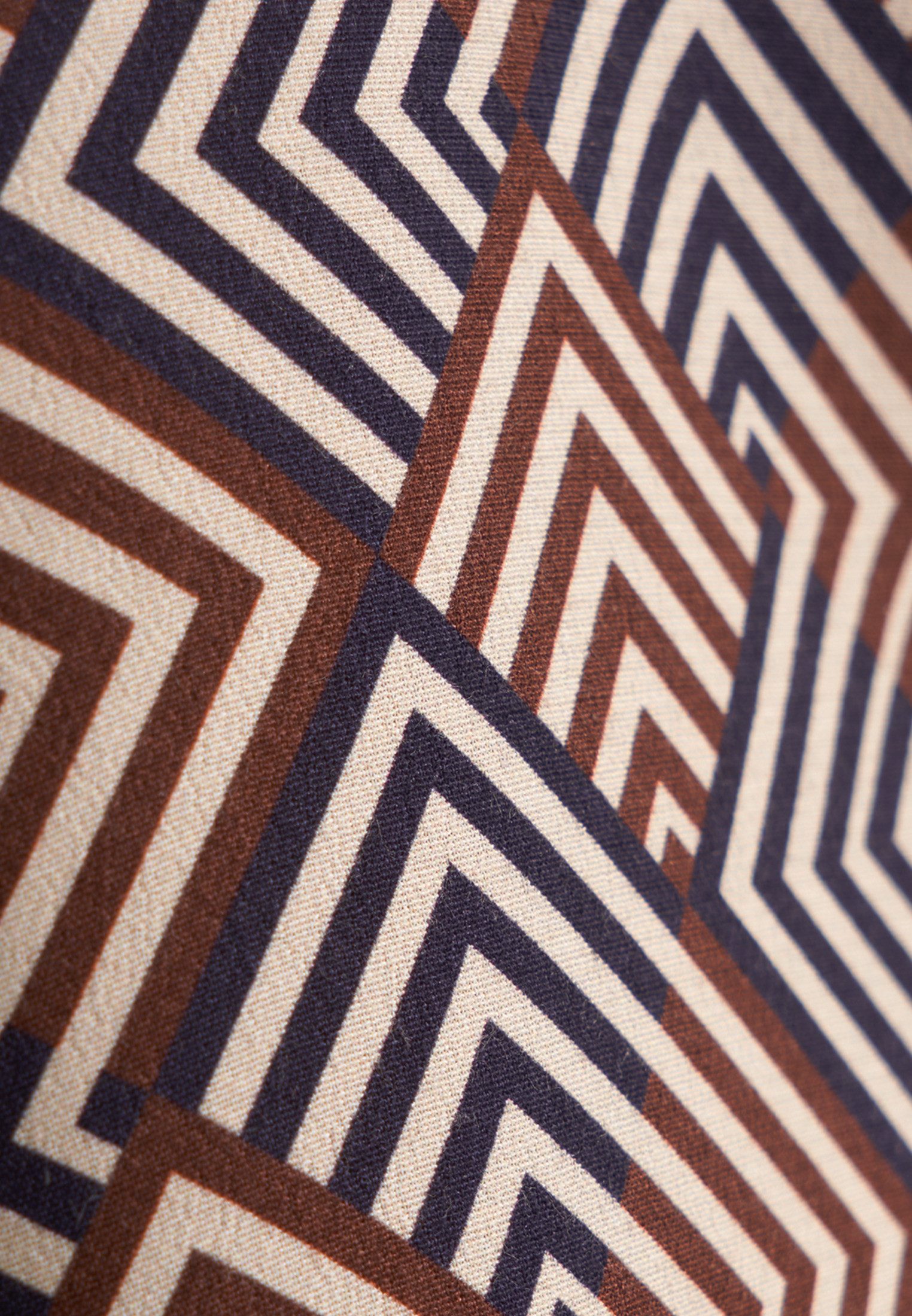 seidensticker Overhemdblouse Zwarte roos Lange mouwen kraag geometrische motieven