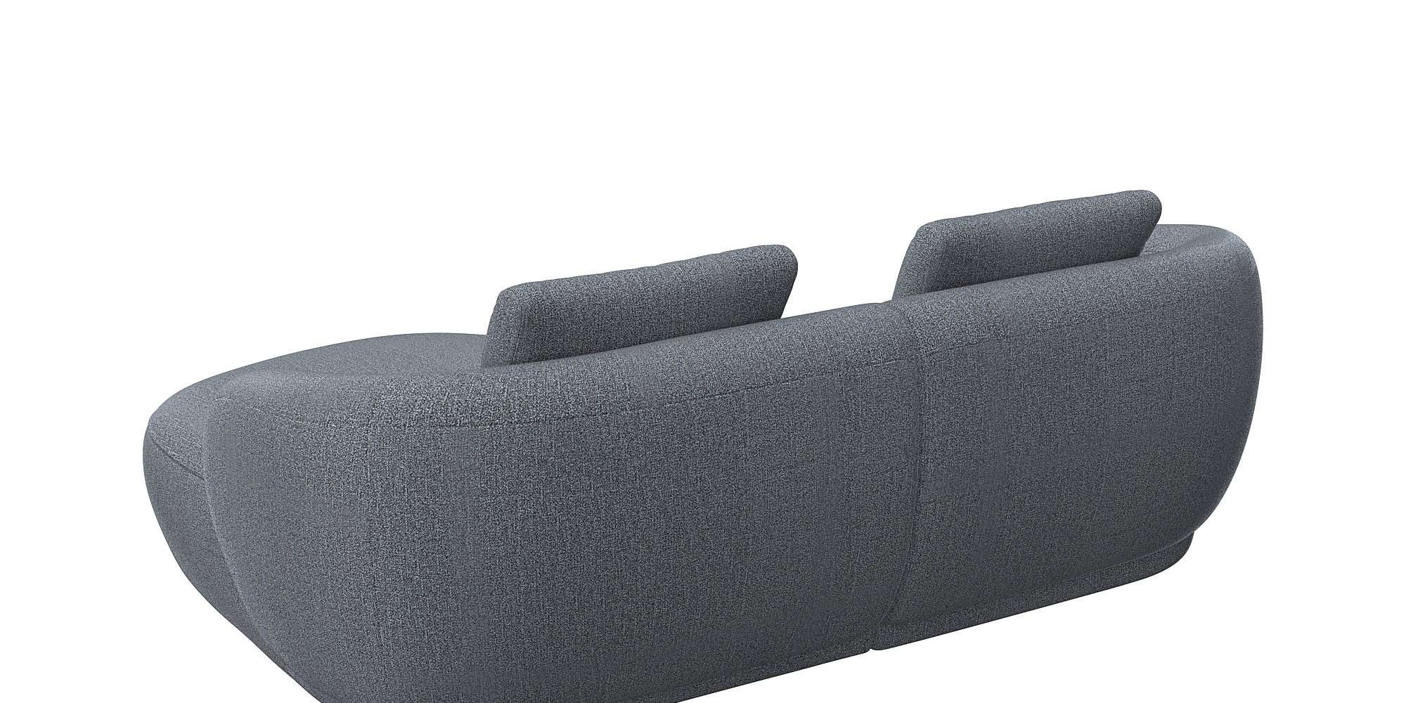 FLEXLUX Zithoek Torino, rond, L-vorm, bankhoek met recamière, longchair-sofa