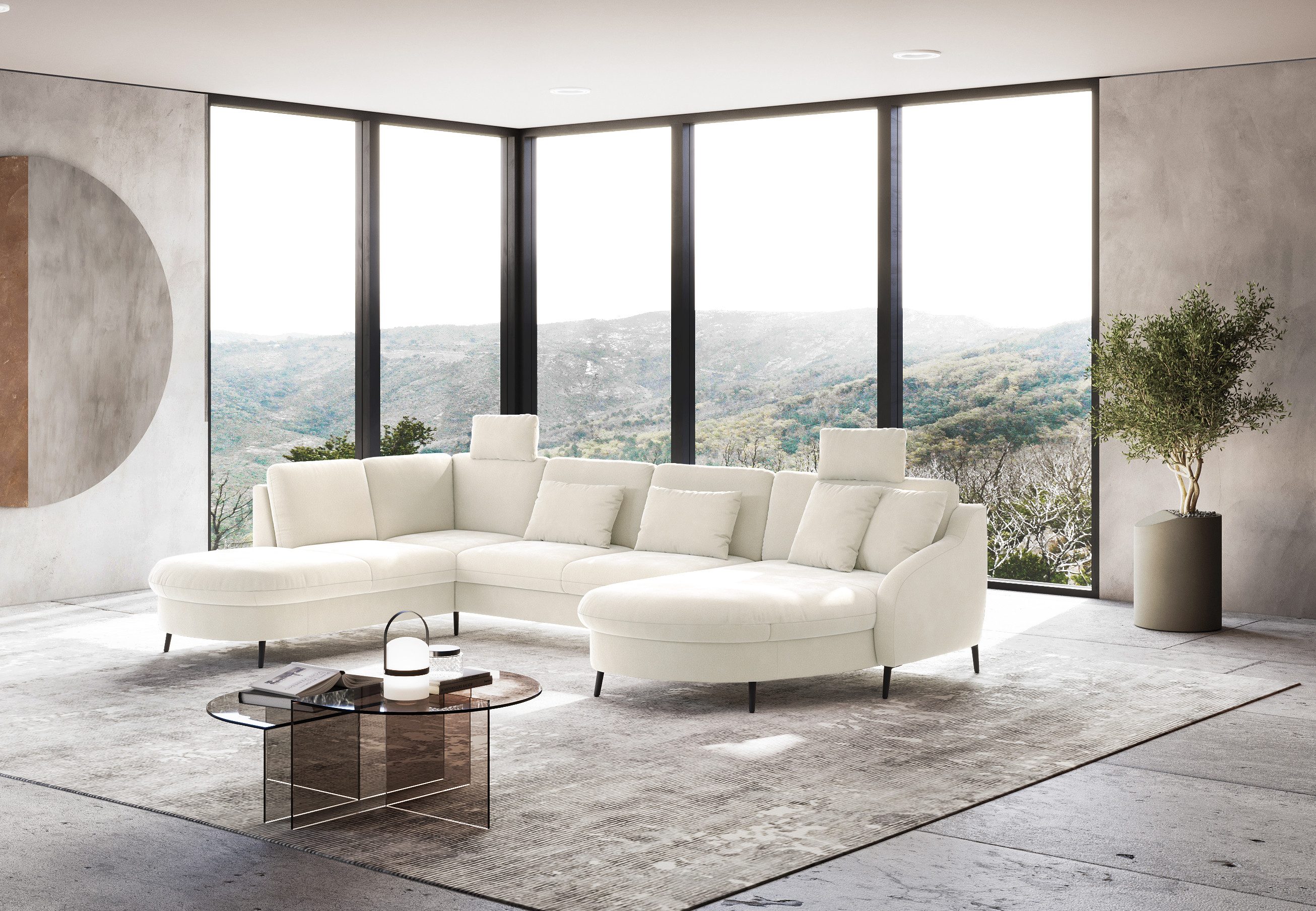 sit&more Zithoek Soul U-model optioneel met bed en bedlade