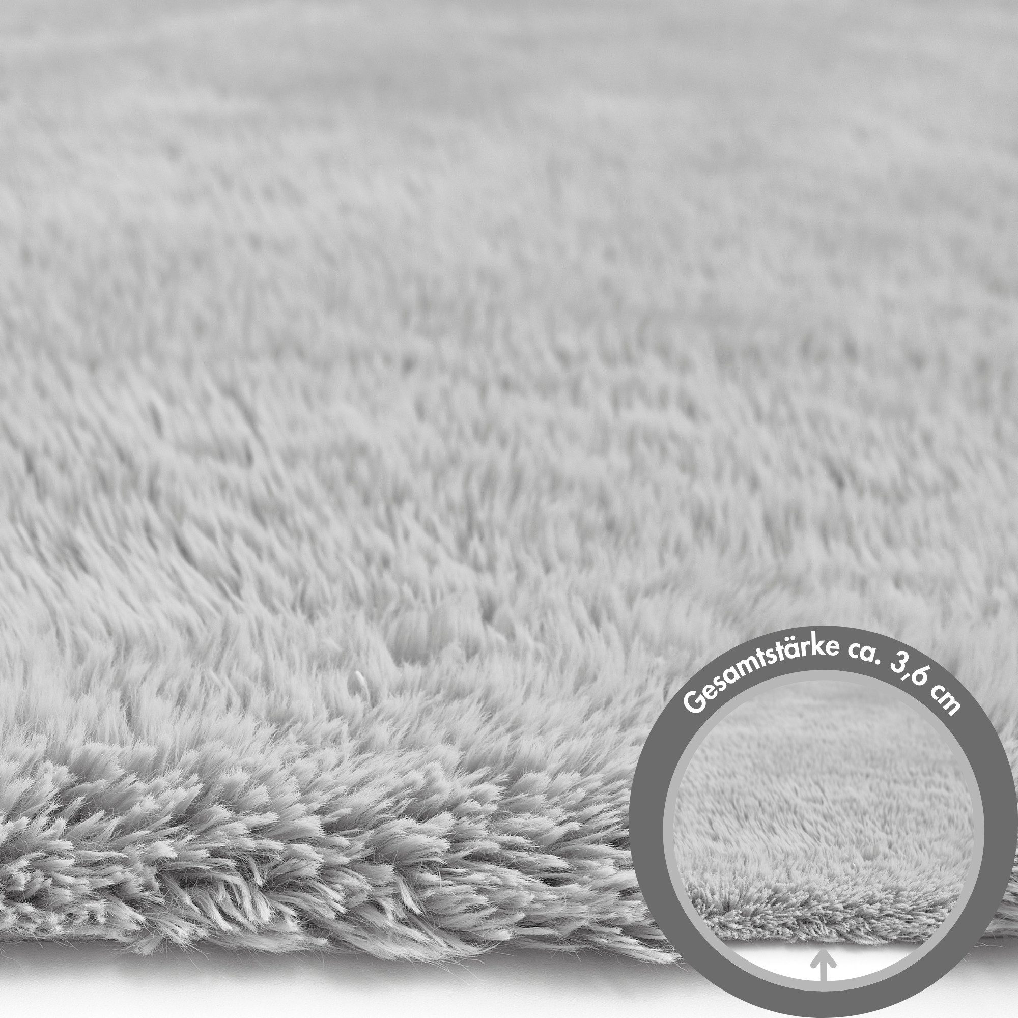 Andiamo Vloerkleed Alpa Uni kleuren, microvezel, bijzonder zacht & knuffelig, slaapkamer