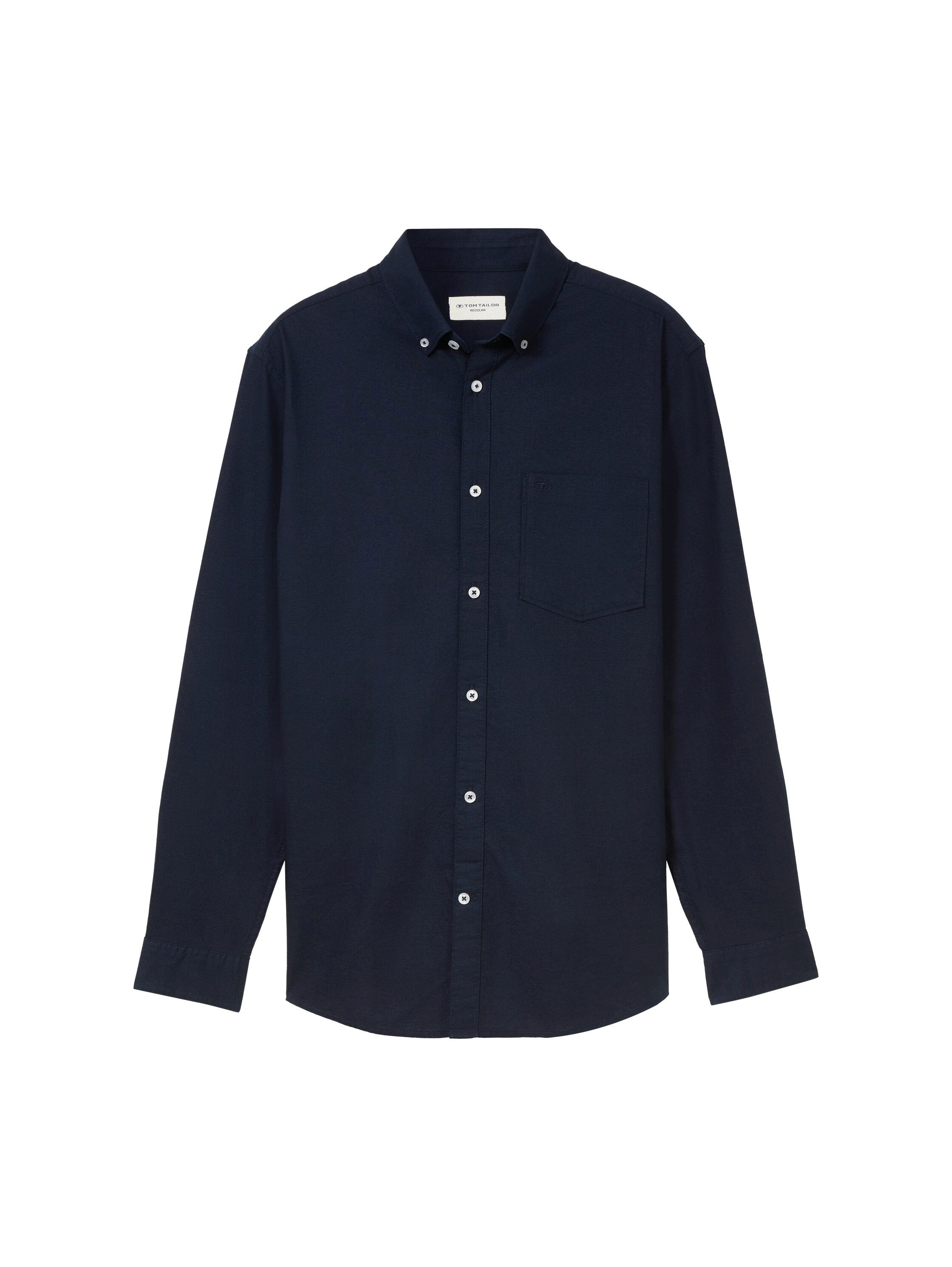Tom Tailor Overhemd met lange mouwen Oxford met borstzak