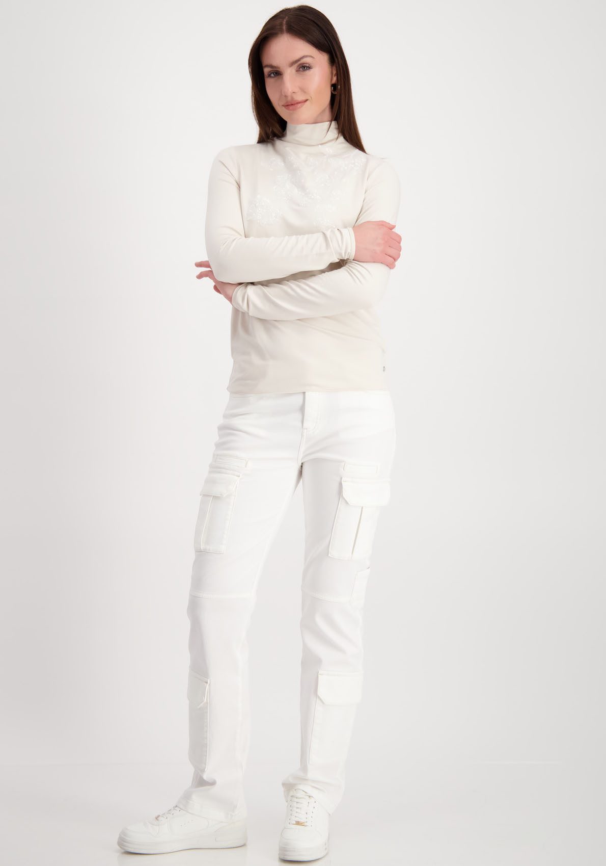 Monari Shirt met lange mouwen met pailletten