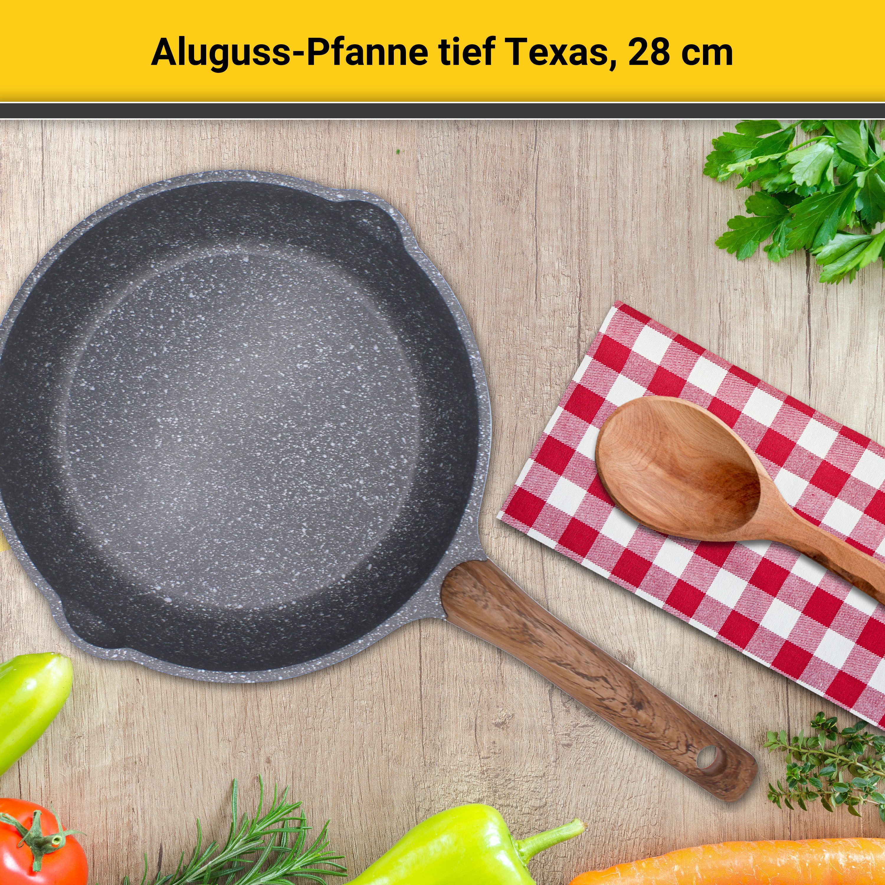 Krüger Koekenpan Gietaluminium koekenpan diep Texas, 28 cm (1-delig)