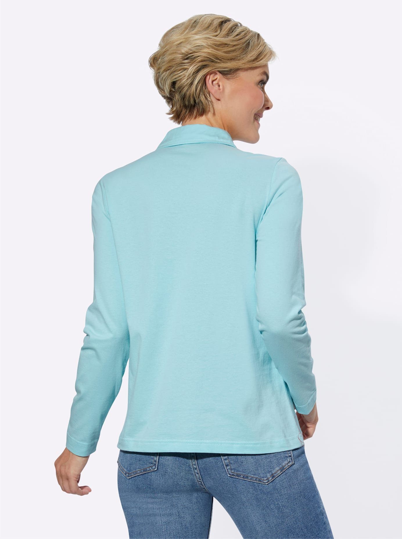 Casual Looks Poloshirt met lange mouwen Poloshirt (1-delig)