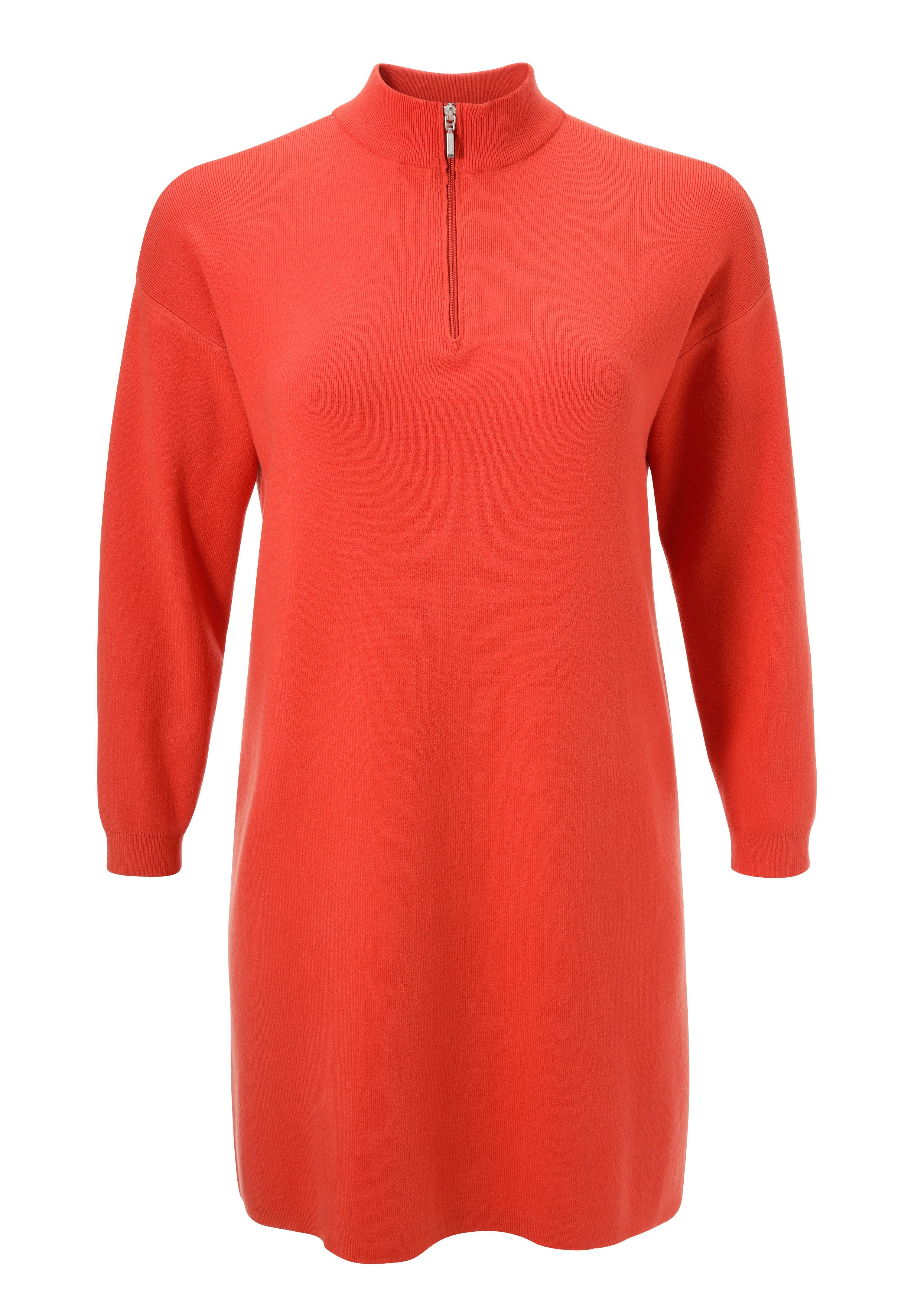 Aniston PLUS Gebreide jurk met staande kraag en ritssluiting - nieuwe collectie