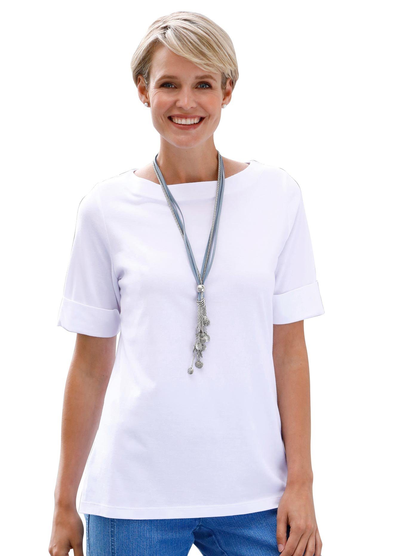Classic Basics Shirt met korte mouwen Shirt (1-delig) dames t-shirts maat 38 wit