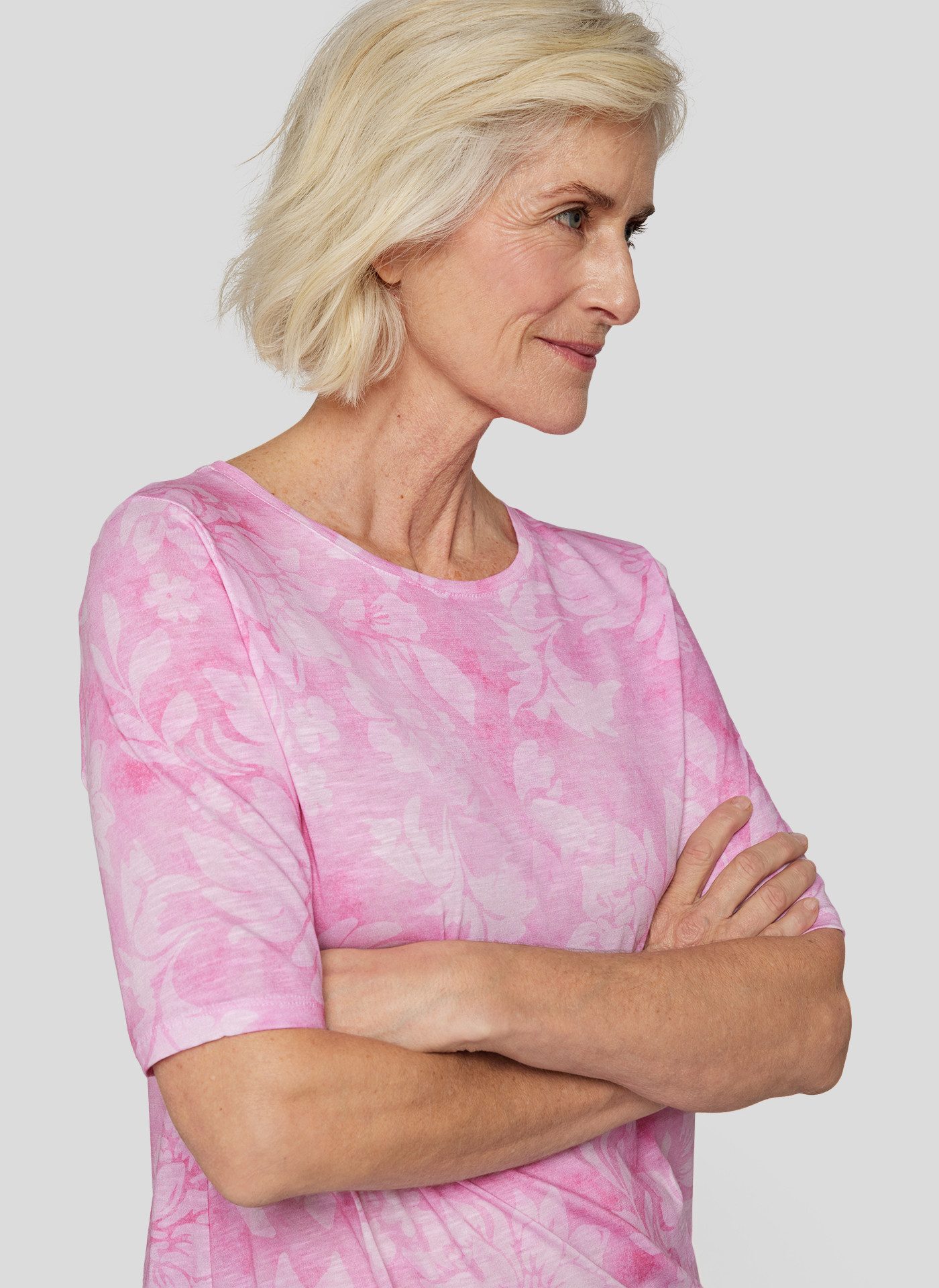 Rabe Shirt met ronde hals met een bloemmotief