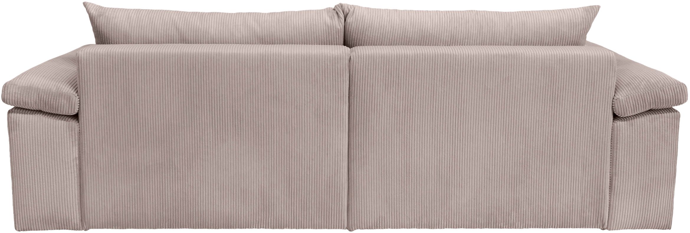 Home affaire Megabank Soft&Cosy XL - breedte 246 cm Mega-bank, in corduroy, met binnenvering
