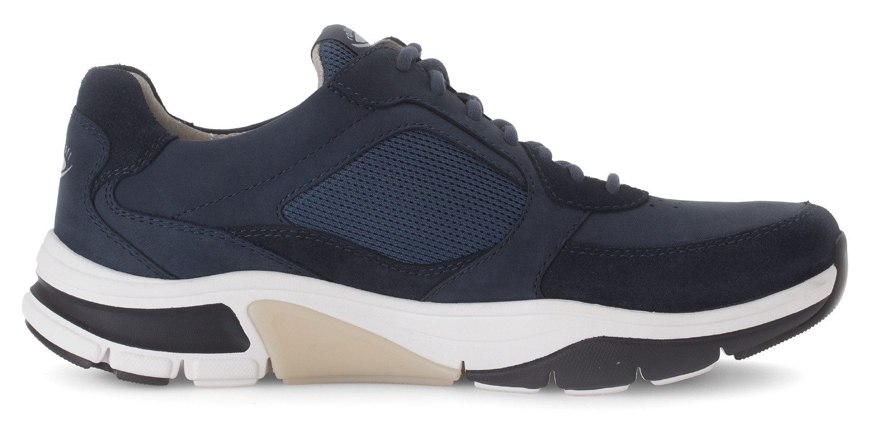 Gabor Rollingsoft Sneakers met sleehak , vrijetijdsschoen, lage schoen, veterschoen met logo op de hiel, g-breedte