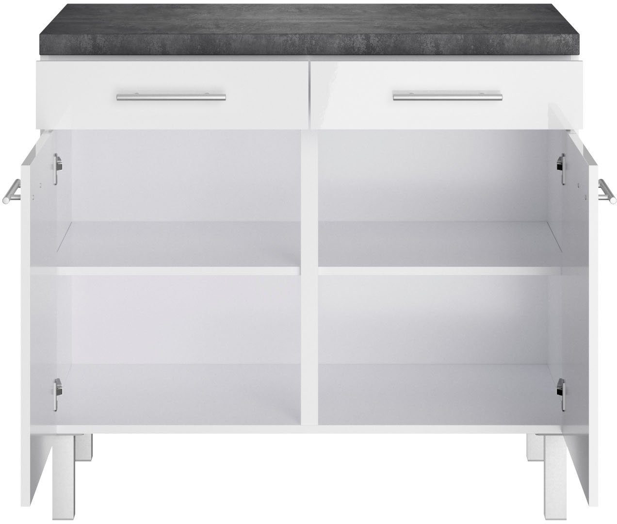OPTIFIT Onderkast Breedte 100 cm, 2 deuren, 2 laden