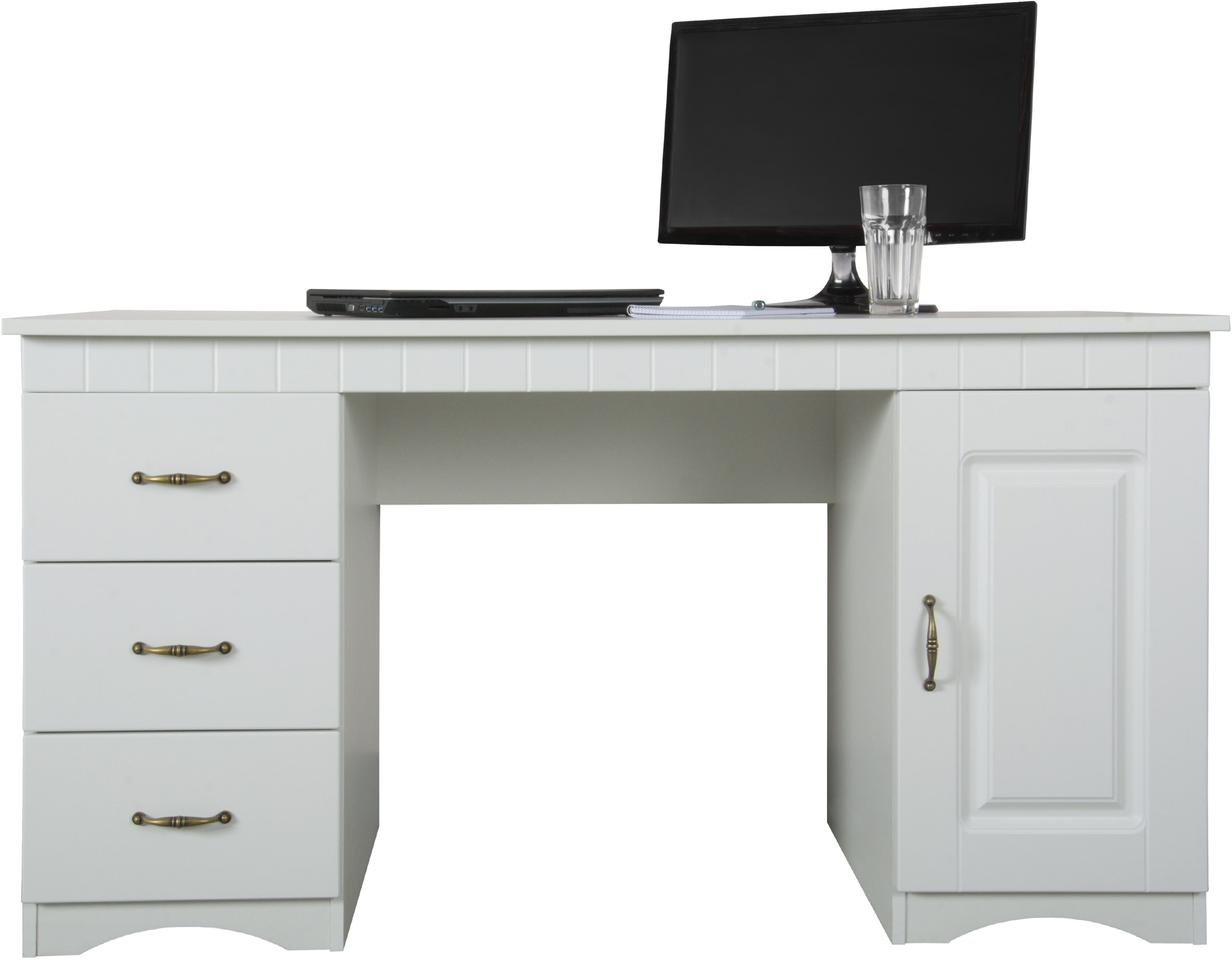 VOGL Möbelfabrik Bureau HANS in landelijke stijl, keuze uit laden of deur, breedte 137 cm, made in germany