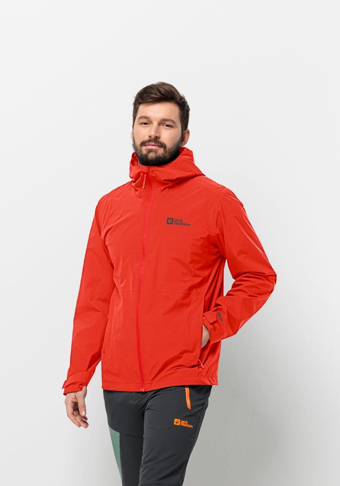 Jack Wolfskin Functioneel jack ROBURY 2L JKT M heren wandelen & outdoor maat L (52) oranje