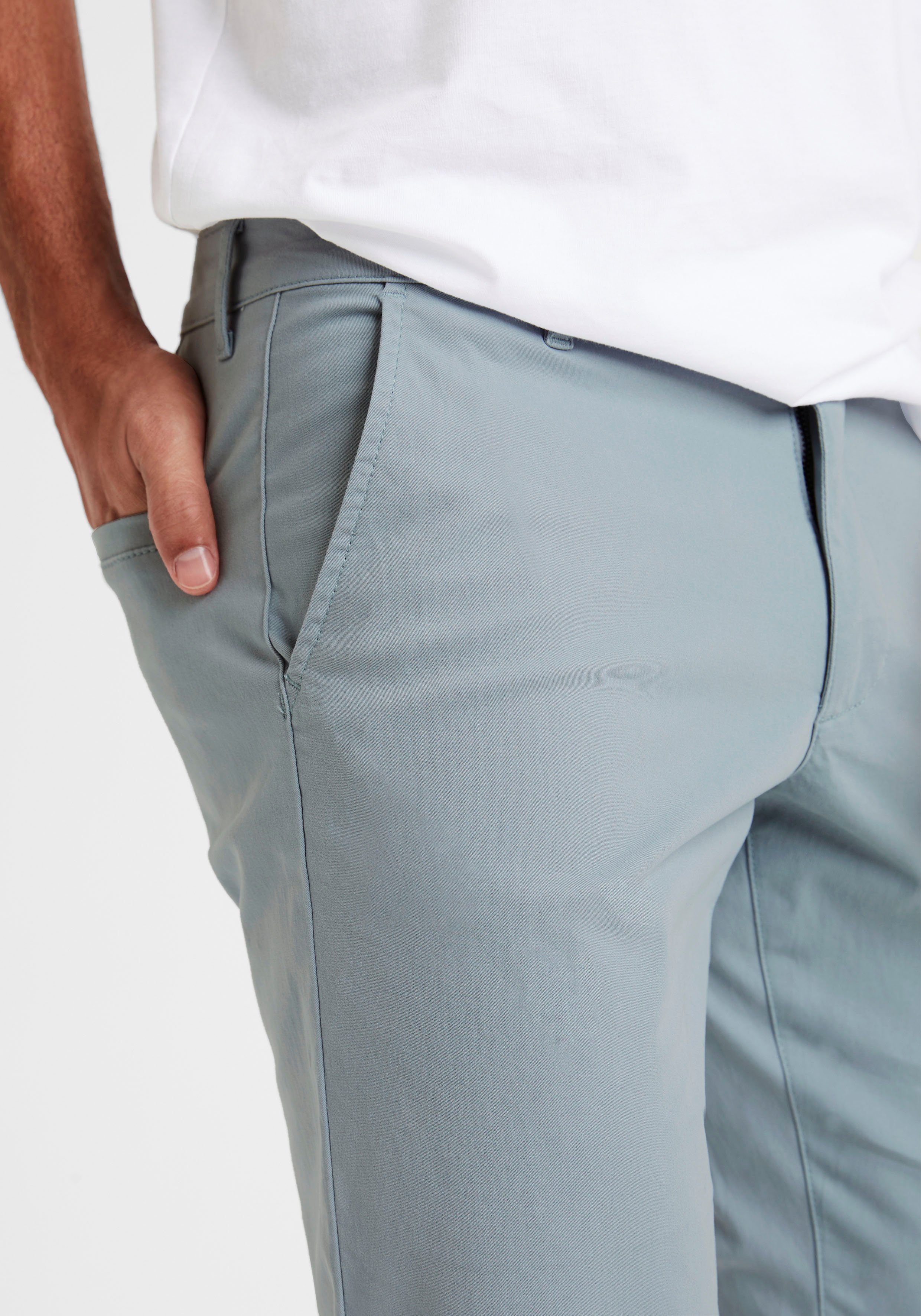 H.I.S Chino Regular fit lange broek, van elastische katoenkwaliteit
