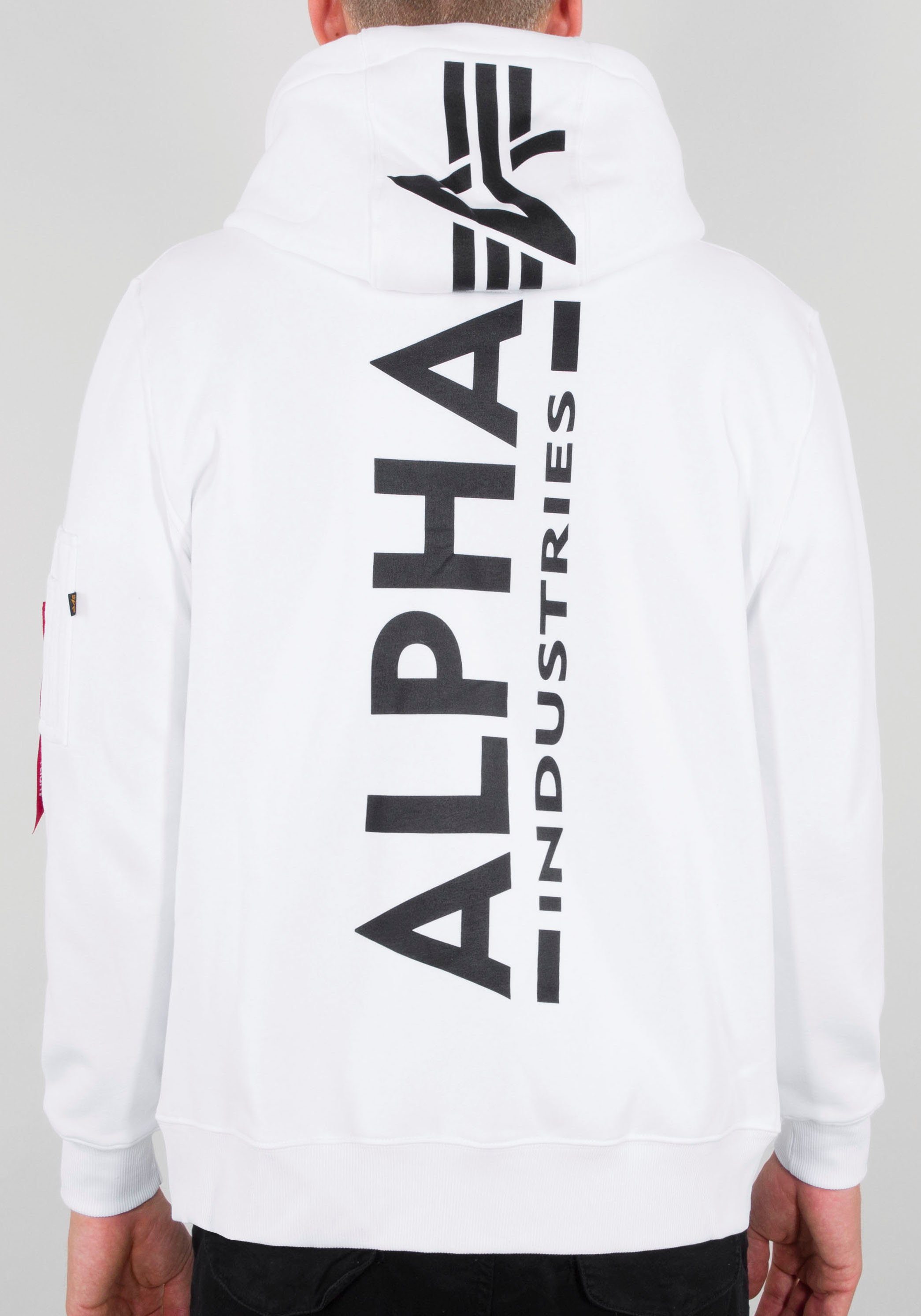 Alpha Industries Capuchonsweatvest Back Print Zip Hoody