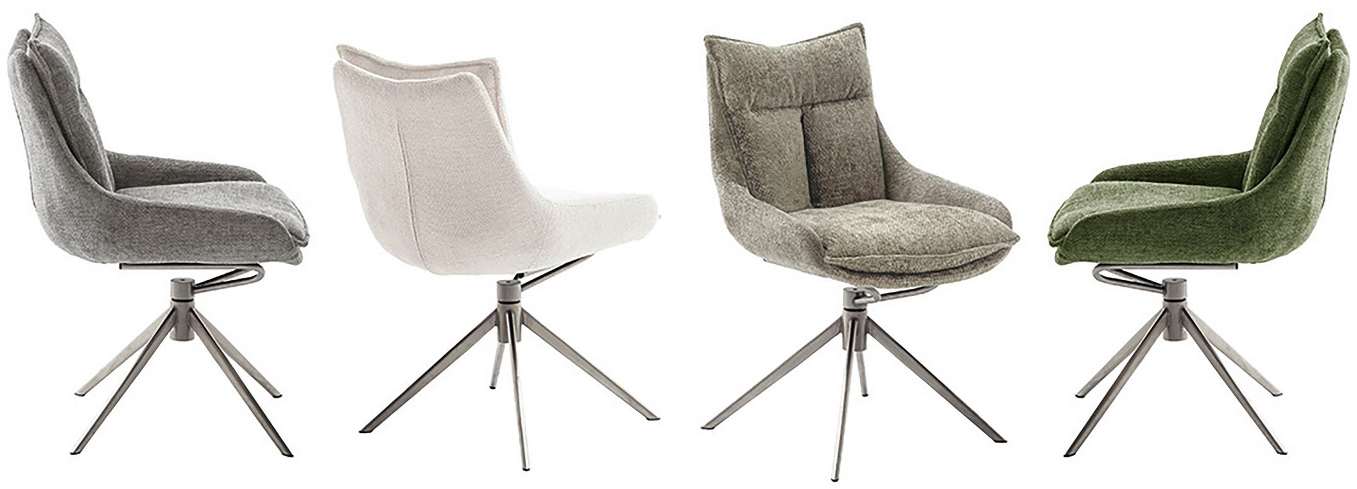 MCA furniture Eetkamerstoel (2-set), draaibaar 360°, draai- & schommelfunctie, belastbaarheid 120 kg