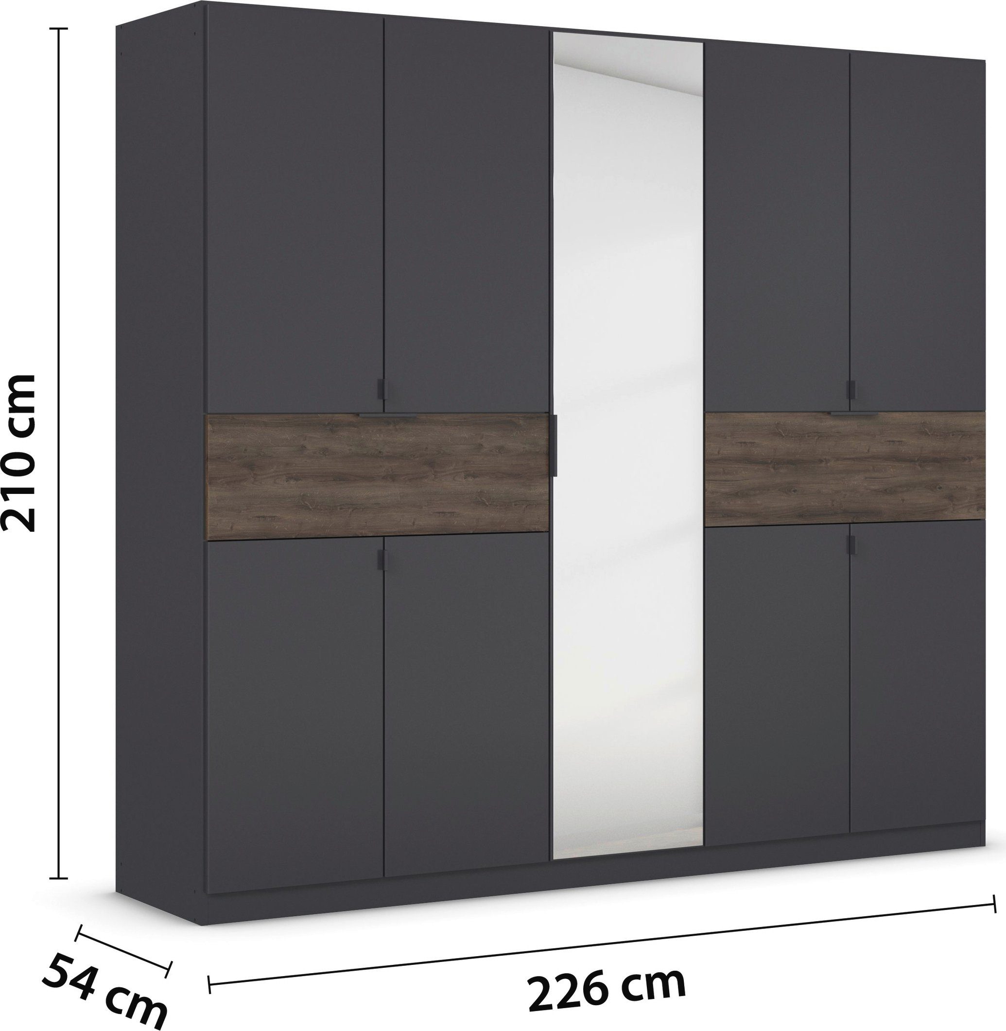 rauch Draaideurkast Kledingkast kast garderobe waskast TICAO met 2 ruime lades, veel opbergruimte made in germany