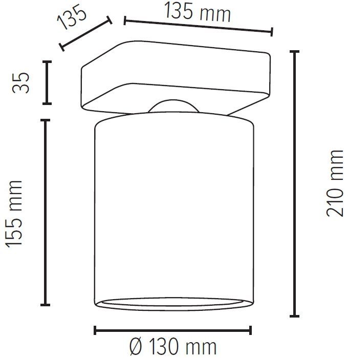 SPOT Light Plafondlamp Gentle Lampenkap van waardevolle stof, echt beton - met de hand gemaakt (1 stuk)