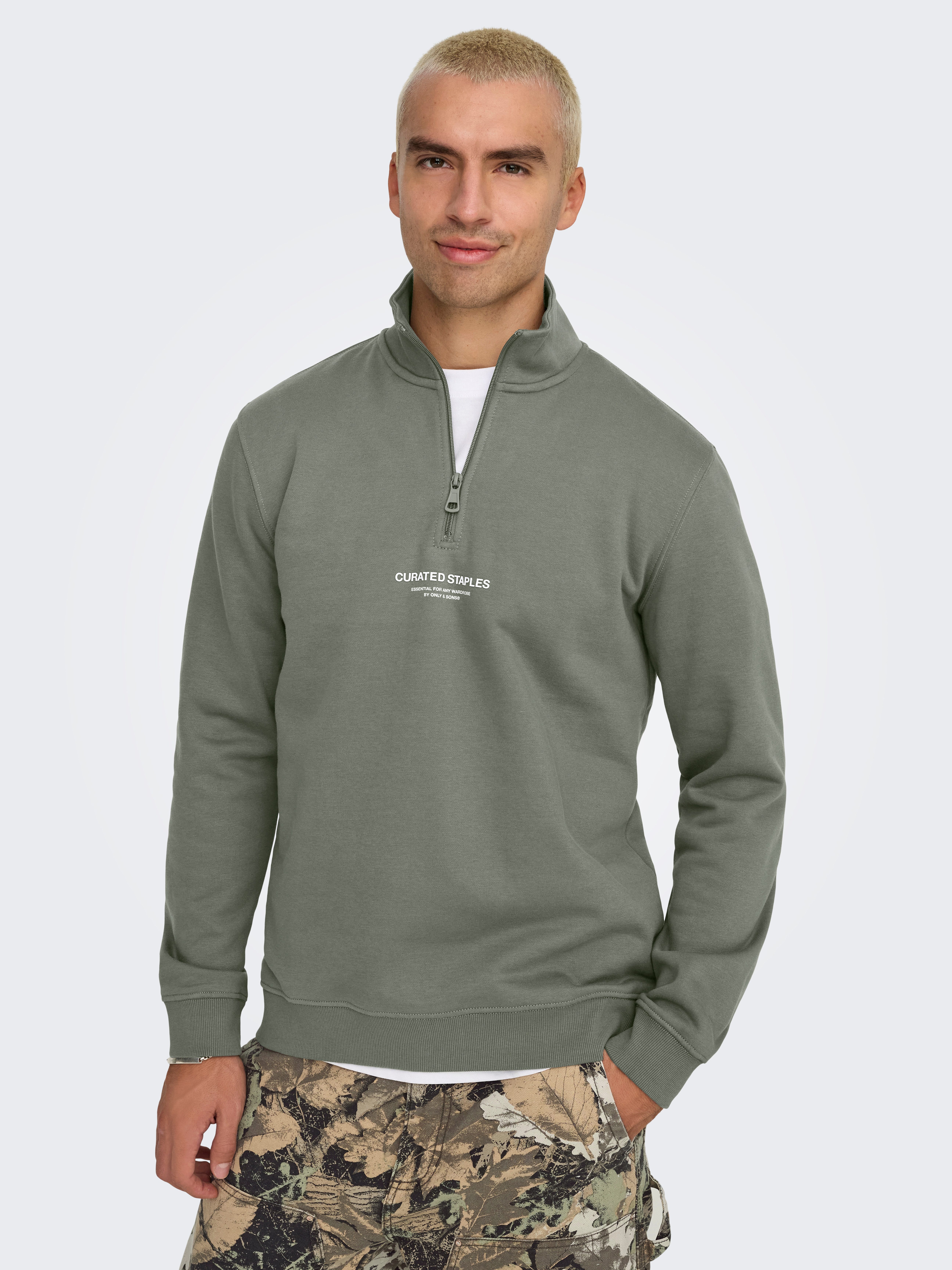 ONLY & SONS Sweatshirt ONSCURATED REG HALF ZIP SWEAT