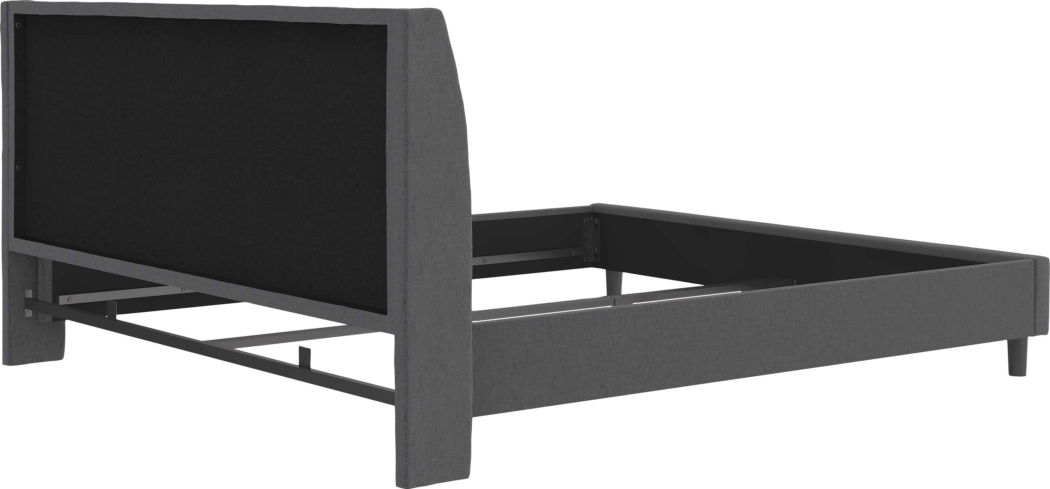 Home affaire Gestoffeerd bed Kempton met ruitencapitonnage, zacht verdikt, ligoppervlak 140x200 of 180x200 cm (1-delig)