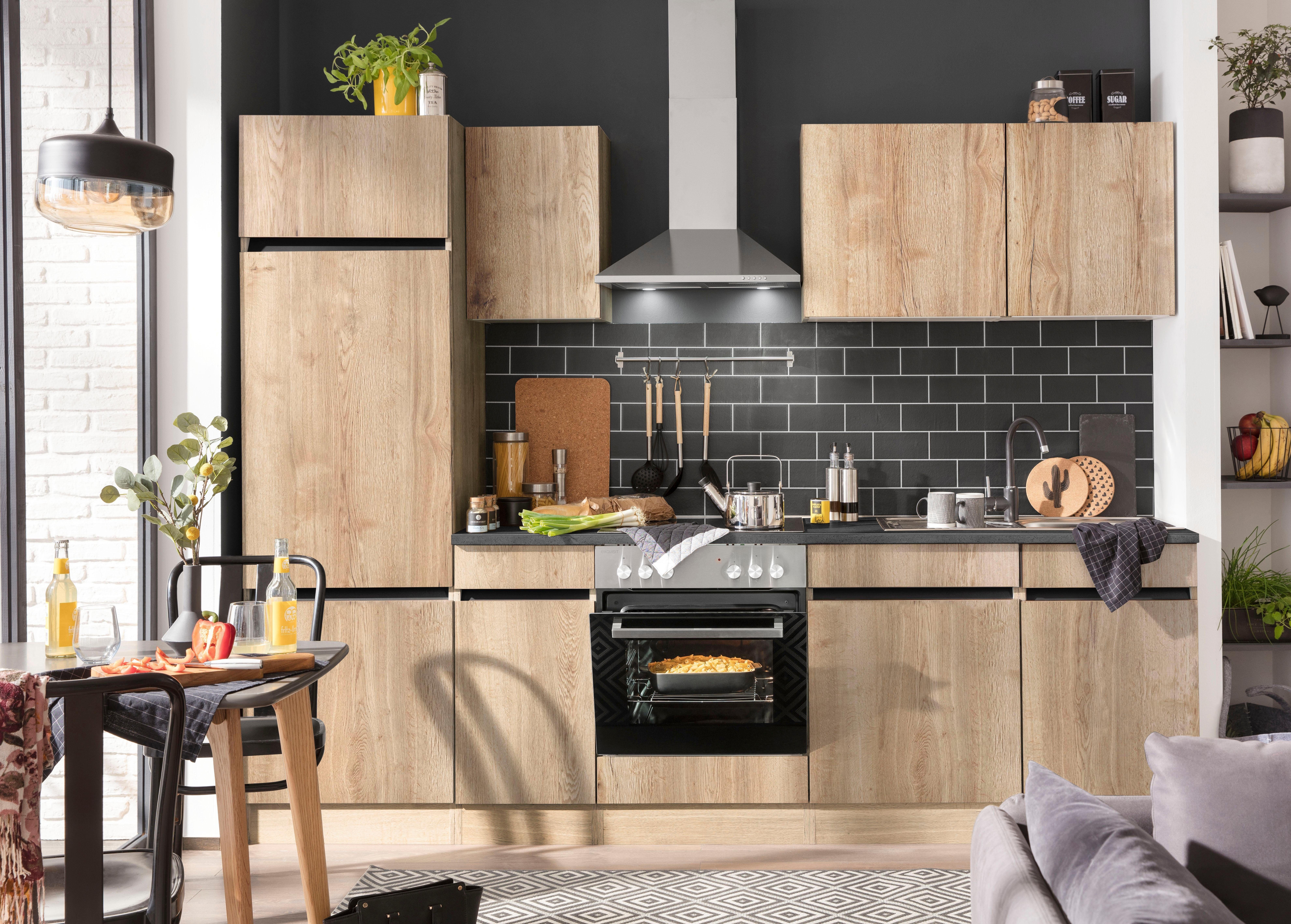 OPTIFIT Keukenblok Roth Breedte 270 cm, optioneel met elektrische apparaten, met push-to-open functie