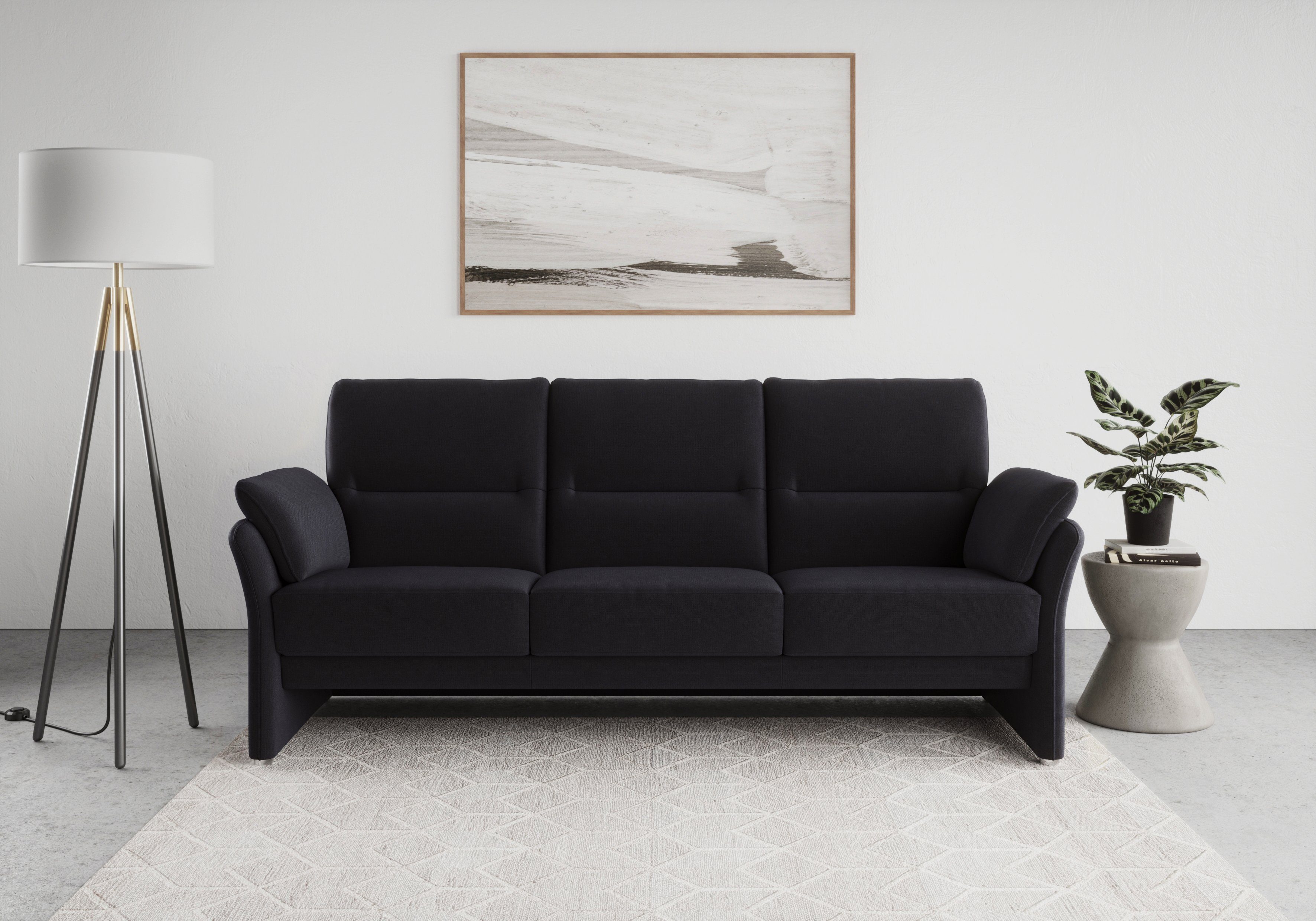 DOMO collection 3-zitsbank Pina blauw, 3-zitsbanken