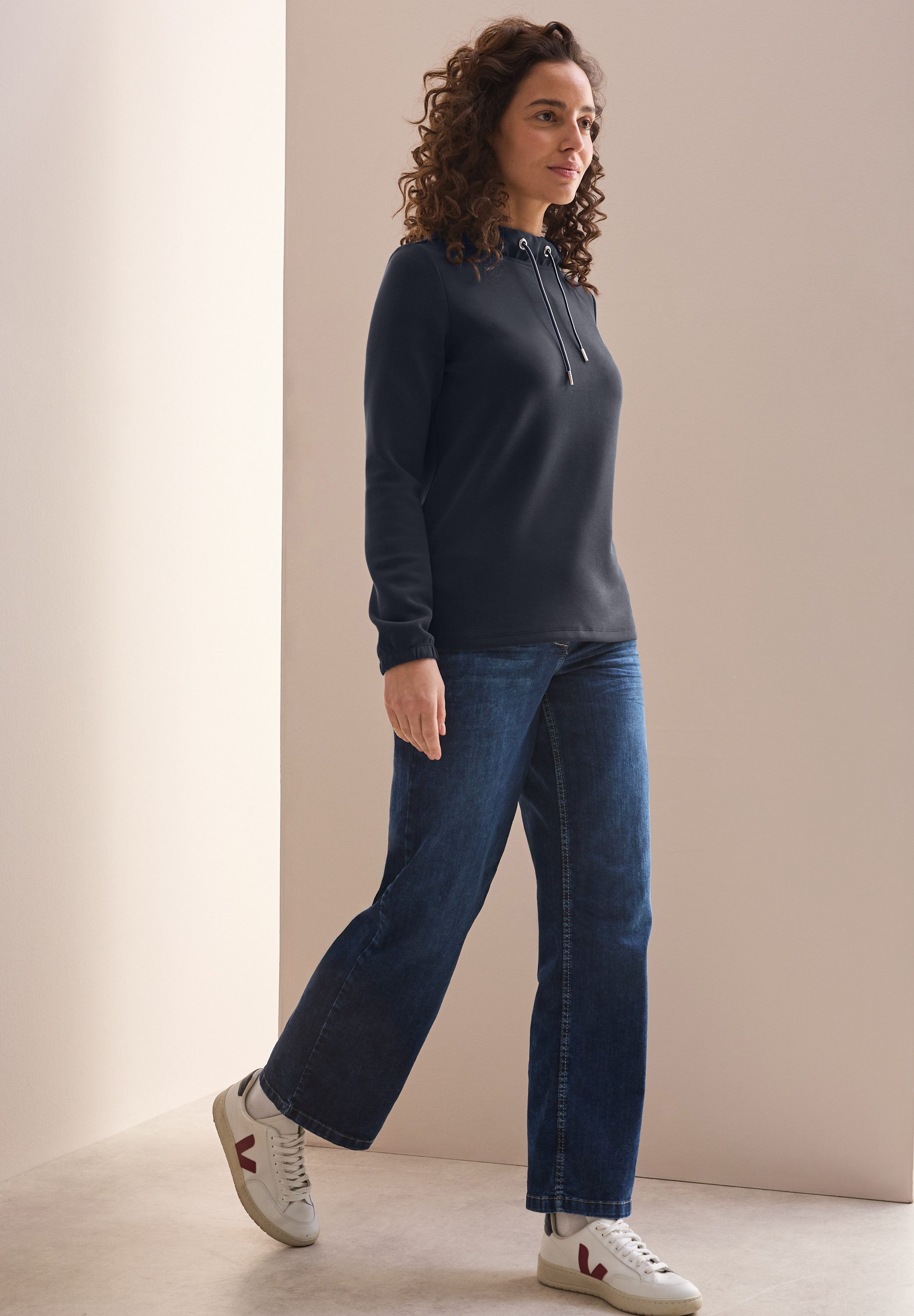 Cecil Shirt met lange mouwen met funnel-hals