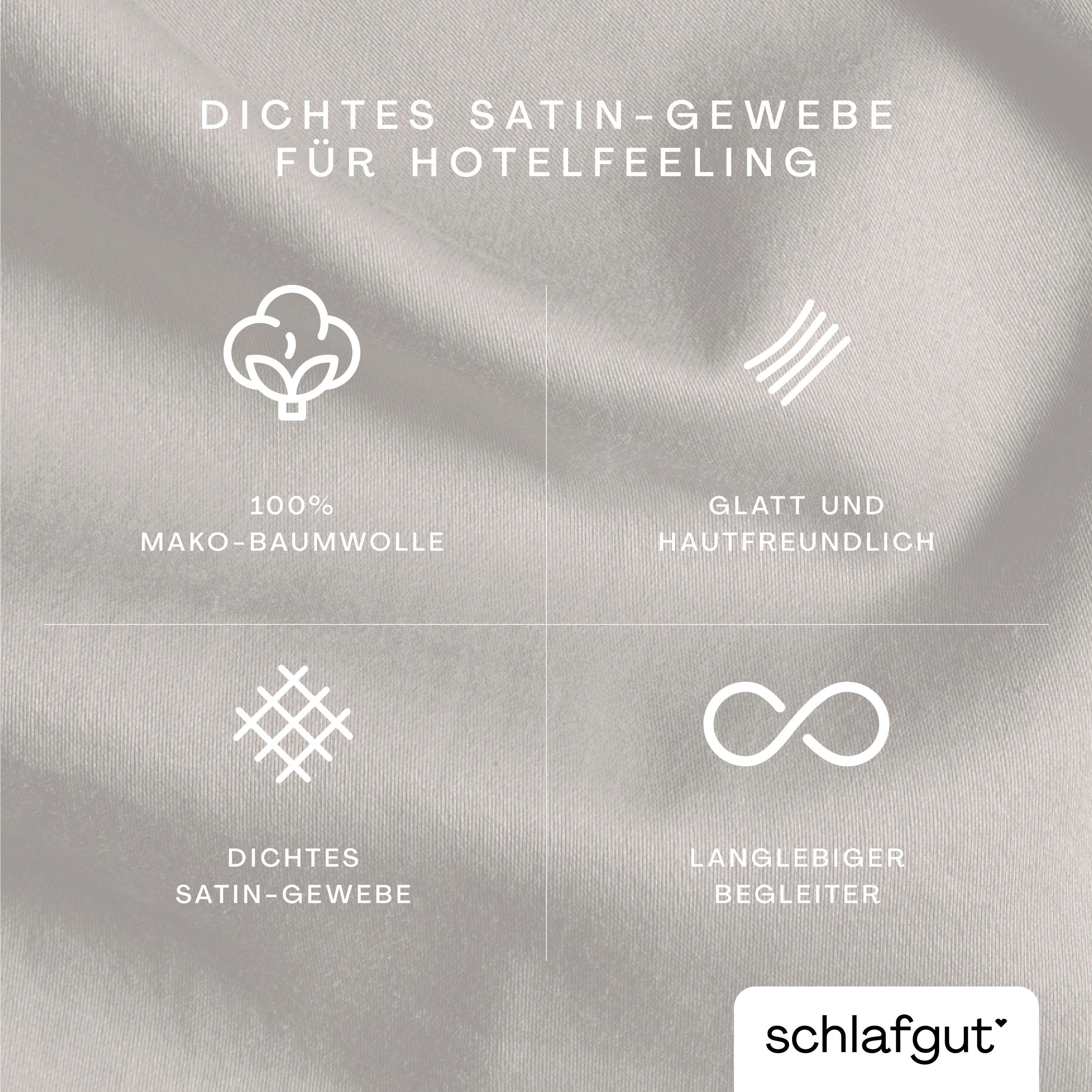Schlafgut Dekbedovertrek Woven Satin bijzonder dicht geweven, mix & match: bijpassende kussenhoes verkrijgbaar (1 stuk)