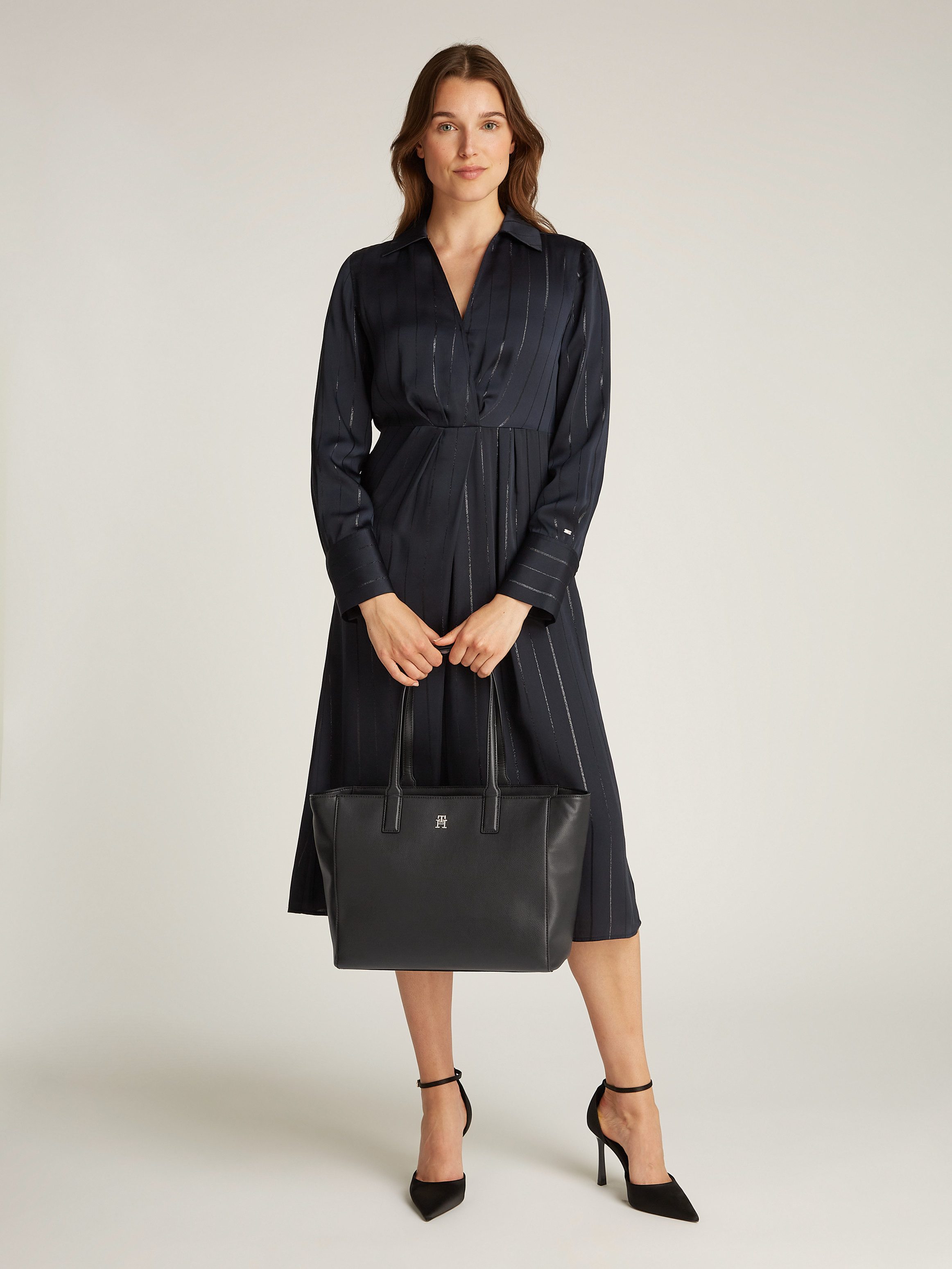 Tommy Hilfiger Shopper TH SOFT LOGO TOTE , dames handtas, schoudertas, schoudertas in elegante uitstraling