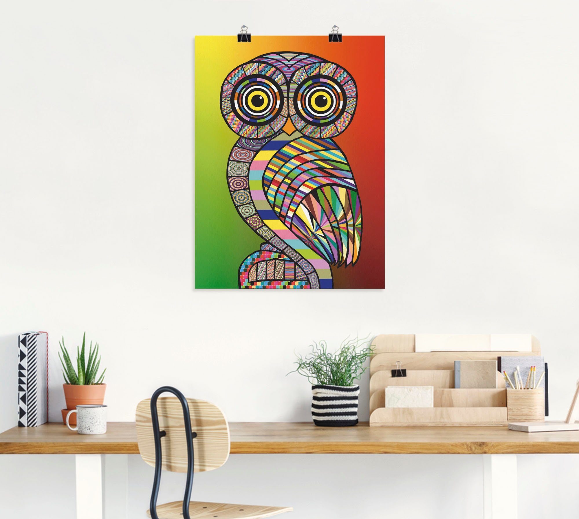 Artland Artprint Uil als artprint op linnen, muursticker of poster in verschillende maten