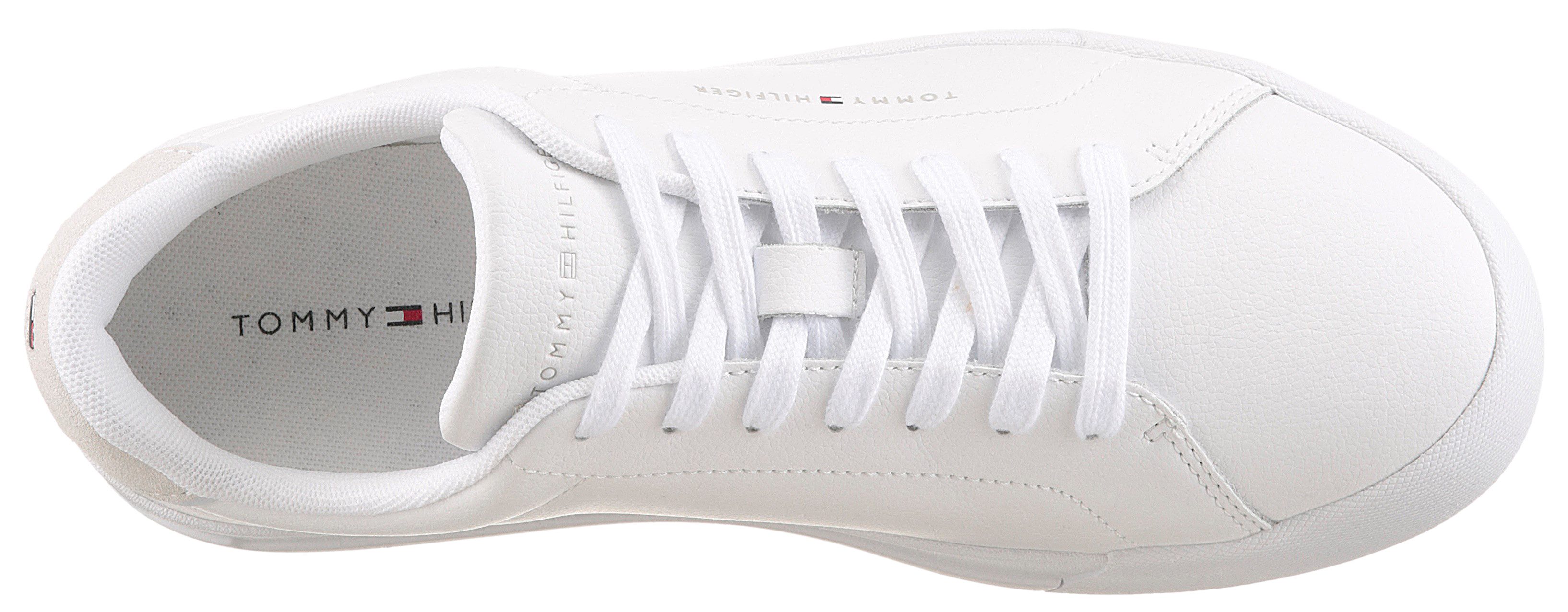 Tommy Hilfiger Sneakers TH COURT LTH DETAIL ESS , vrijetijdsschoen, lage schoen, veterschoen met zijlijk logo-opdruk
