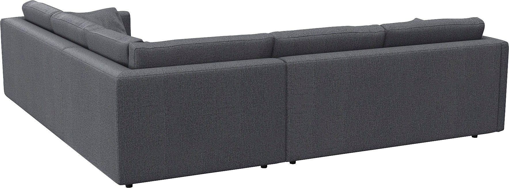 FLEXLUX Hoekbank Lovane gelijkzijdig, comfortabel en comfortabel Zacht en zeer comfortabel, grote zitdiepte op koudschuim, inclusief sierkussen