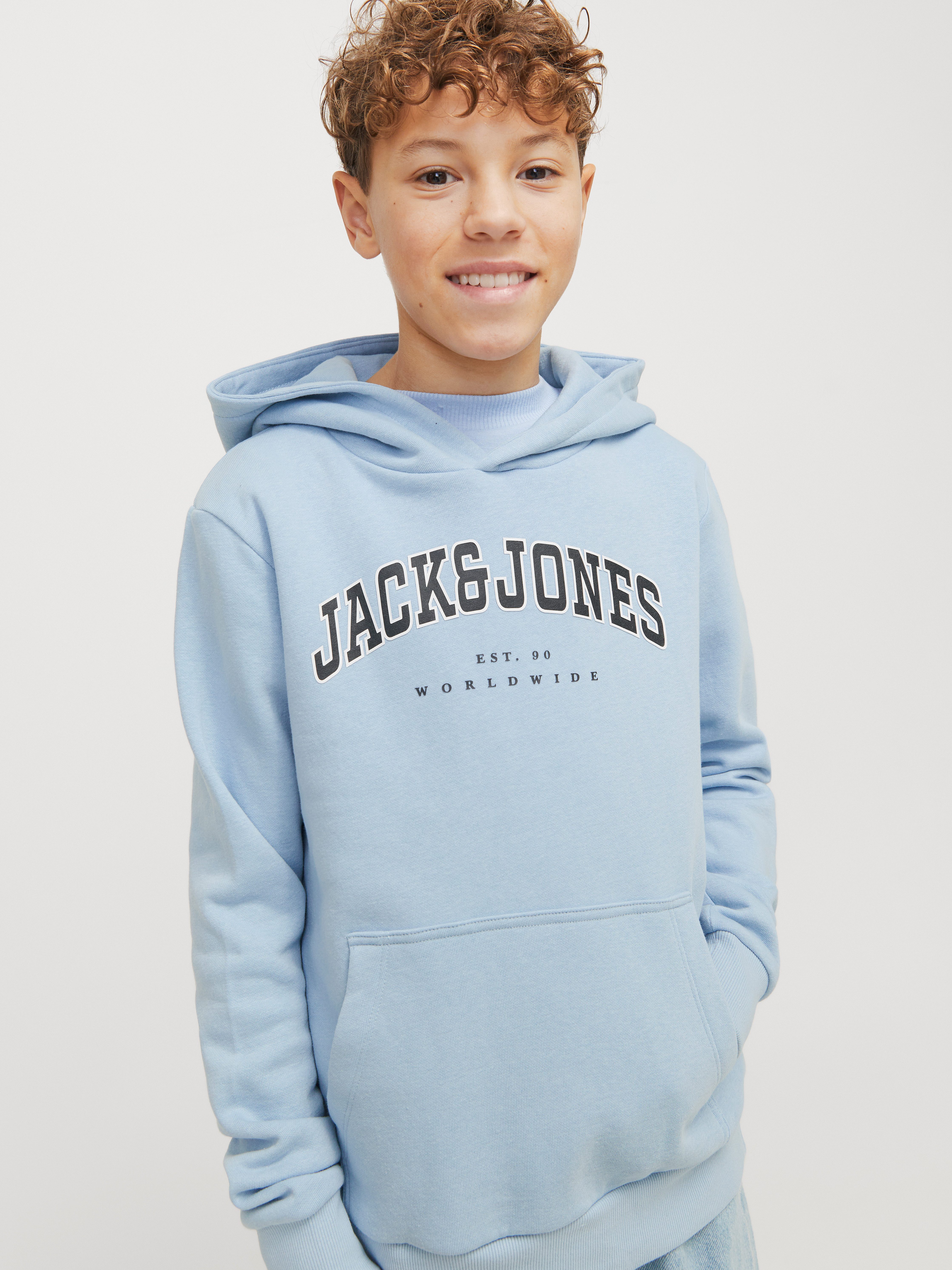 Jack & Jones Junior Hoodie JJECALEB VARSITY SWEAT HOOD NOOS JNR