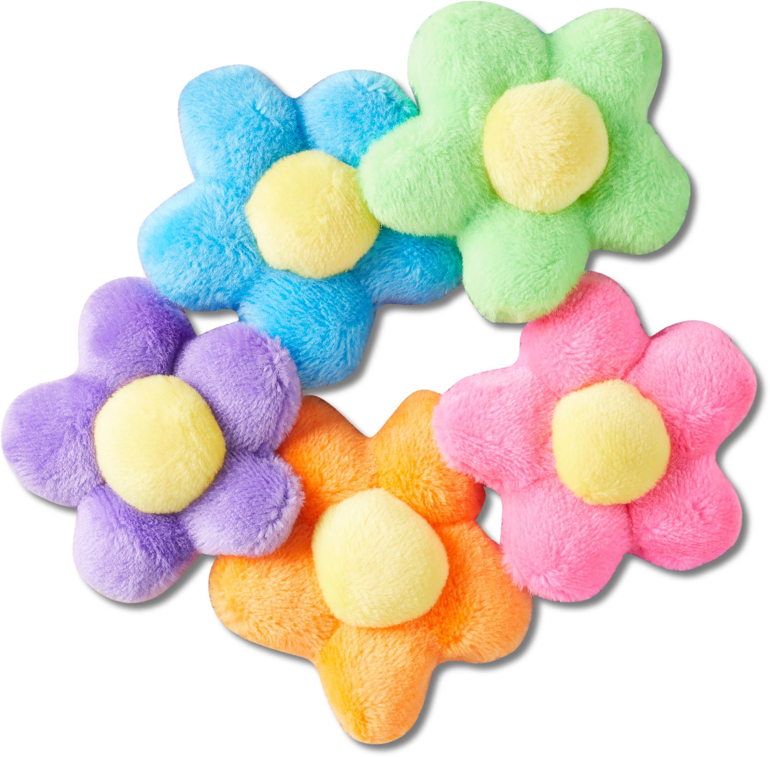 Crocs Schoenbutton Jibbitz™ Plush Flower Power (set, 5-delig, Geen speelgoed. Niet geschikt voor kinderen jonger dan 3 jaar)