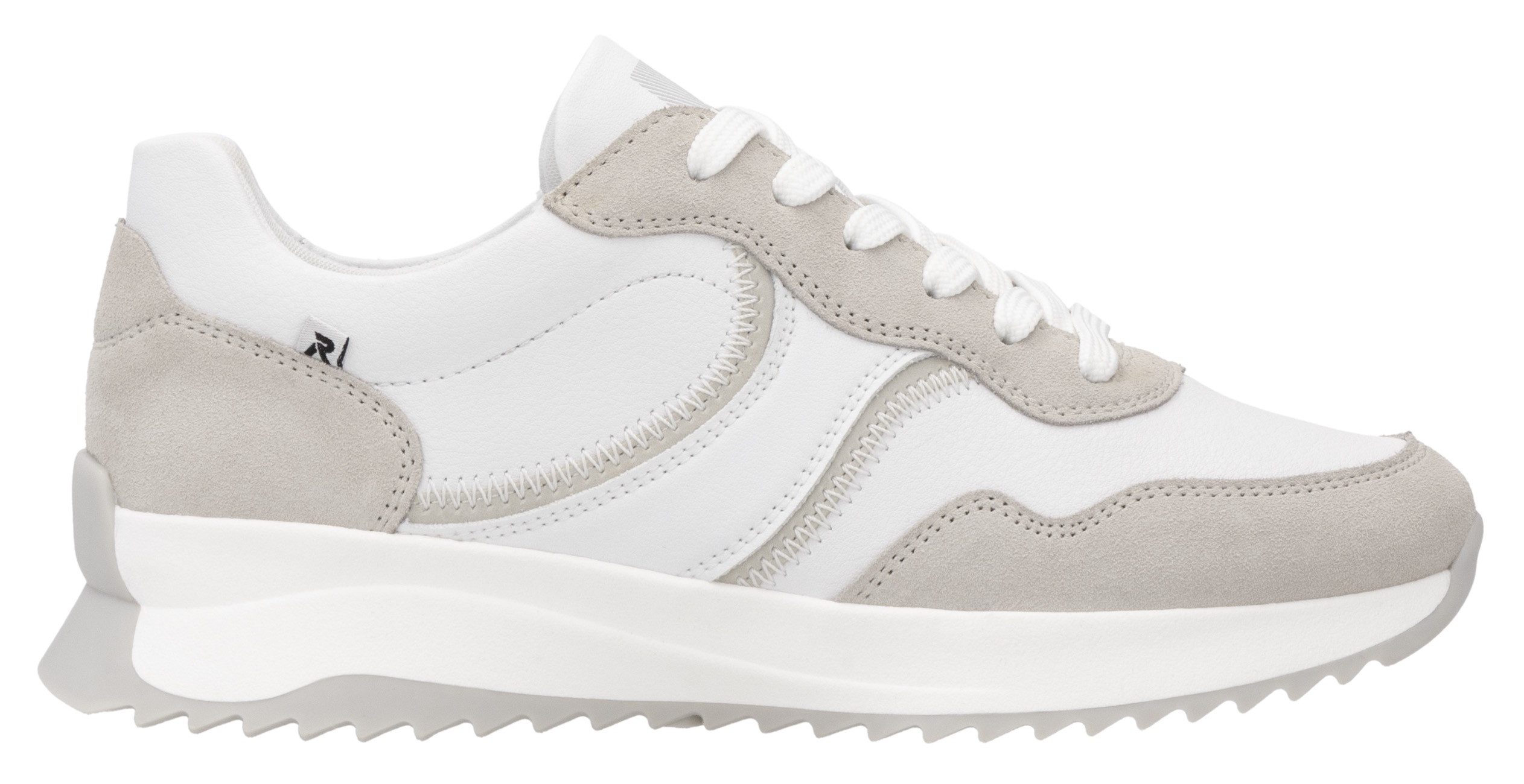 RIEKER Sport Sneakers met sleehak , veterschoen, lage schoen, vrijetijdsschoen met contrastdetails