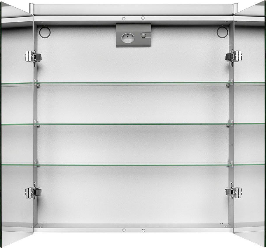 jokey Spiegelkast Decor aluminium led Aluminium, 65,4cm breed