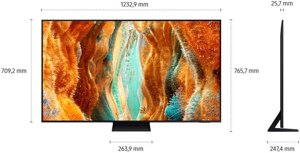 Samsung QLED-TV GQ55QN70FAU QLED Mini LED-televisie, Neo Quantum HDR, 4K AI Upscaling, Gaming Hub, Motion Xcelerator 144Hz