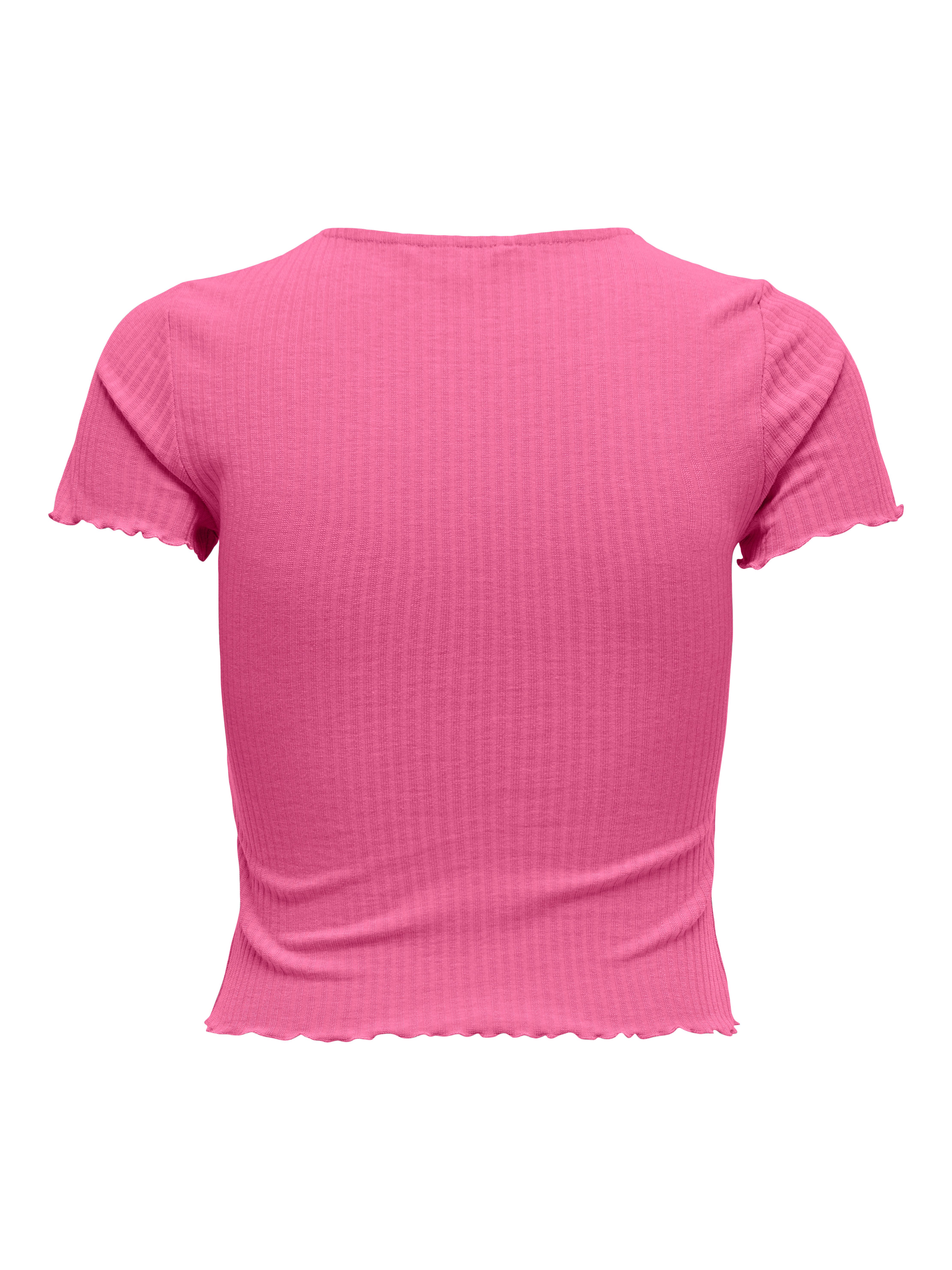 Only Shirt met ronde hals ONLEMMA S/S SHORT TOP NOOS JRS