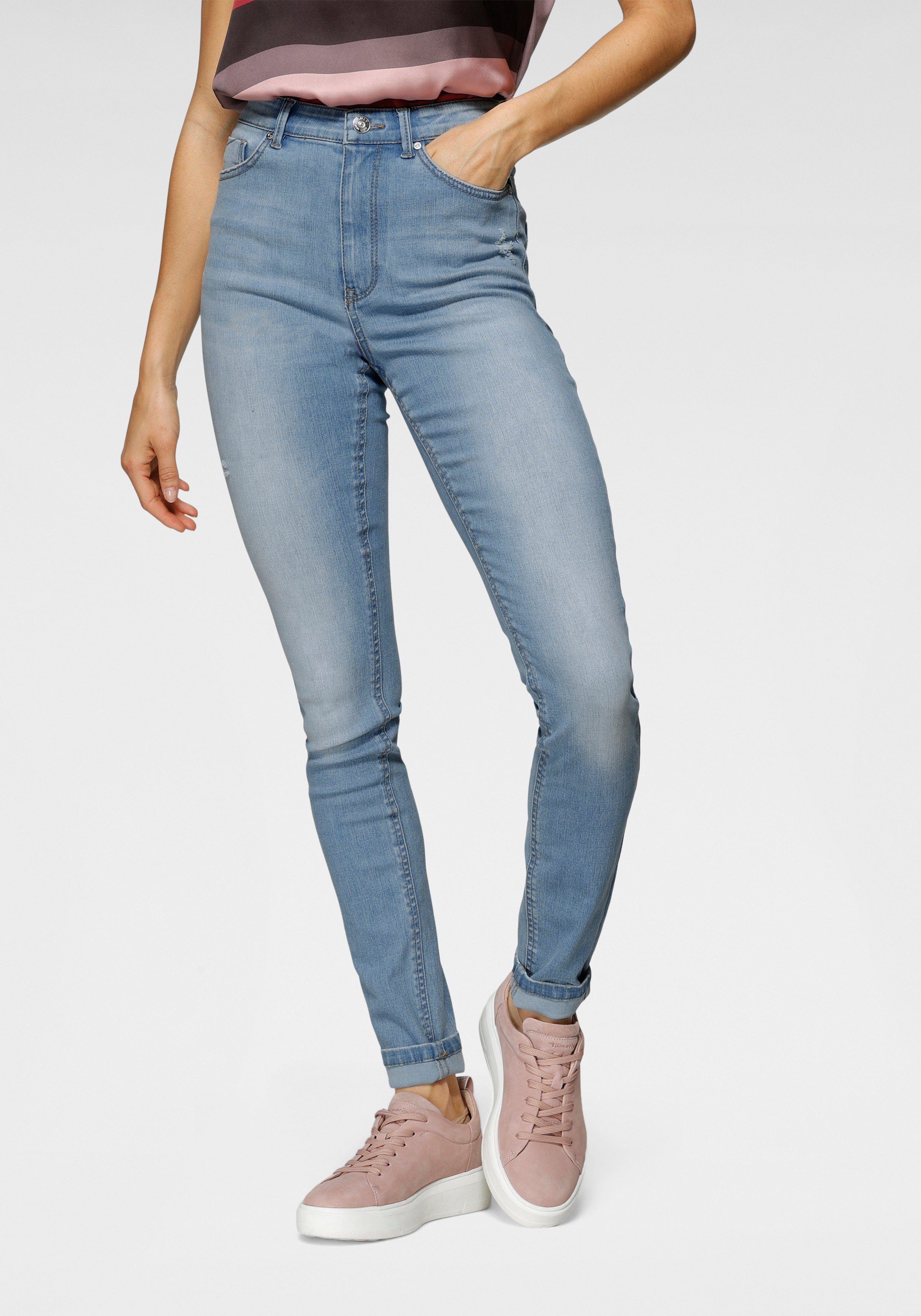 Only Skinny fit jeans ONLPAOLA met stretch dames skinny jeans maat XS (34) blauw