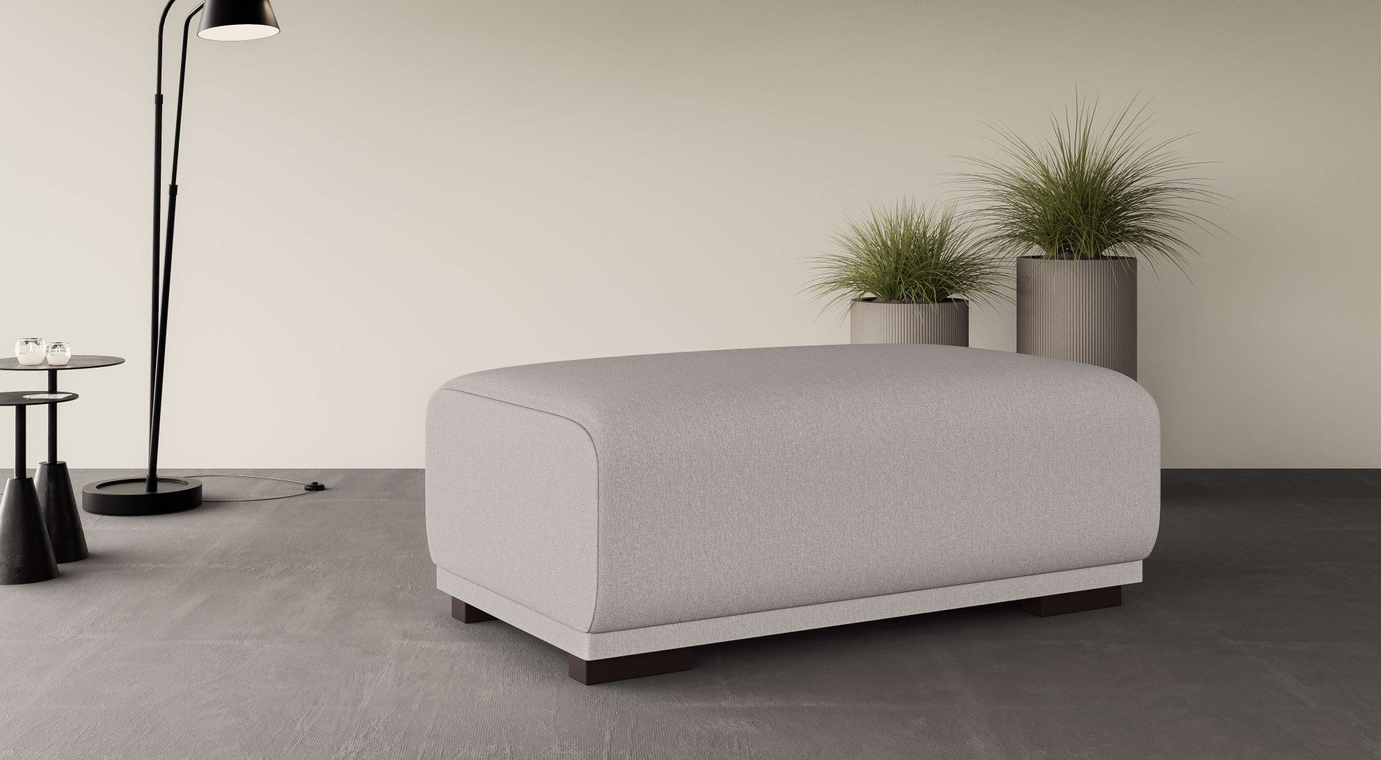 Home affaire Hocker BORNHOLM, grote poef passend bij de serie, afmetingen B/D/H: 122/72/46 cm